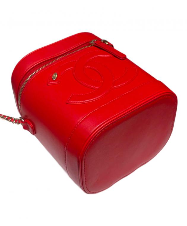 シャネル　バニティ　赤 中古・古着通販】CHANEL (シャネル) バニティバッグ レッド｜ブランド