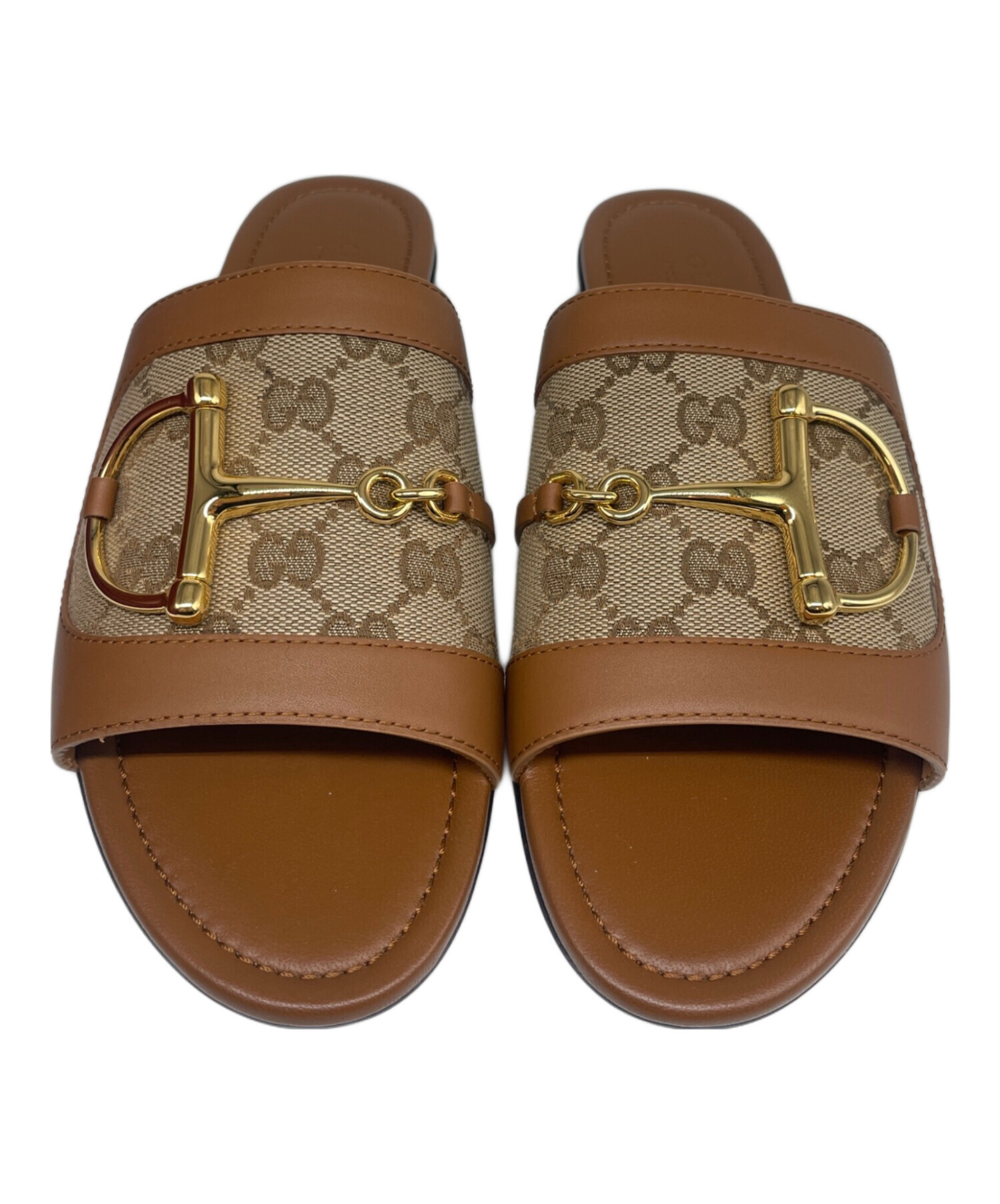 中古・古着通販】GUCCI (グッチ) ビットサンダル ブラウン サイズ:38