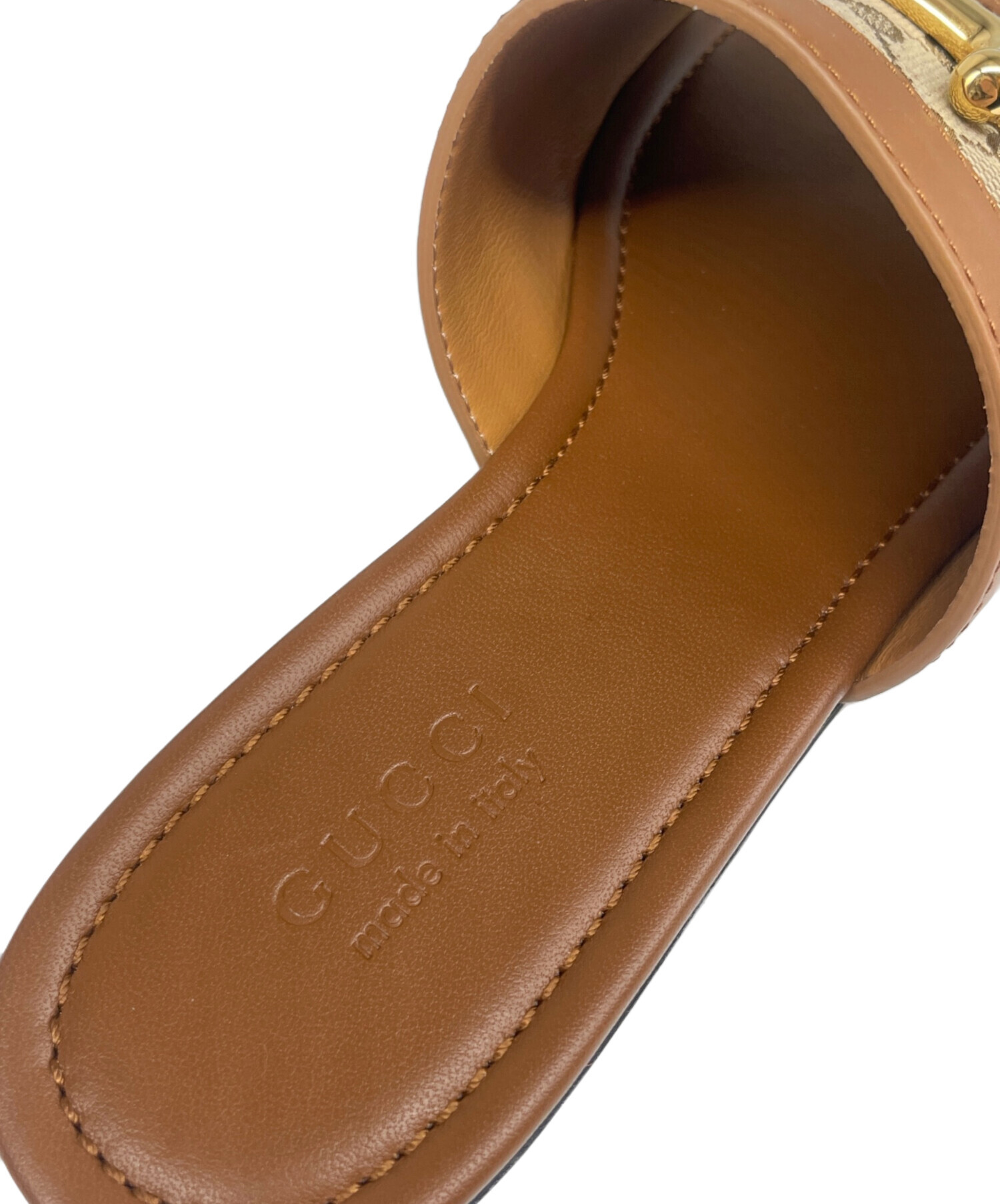中古・古着通販】GUCCI (グッチ) ビットサンダル ブラウン サイズ:38