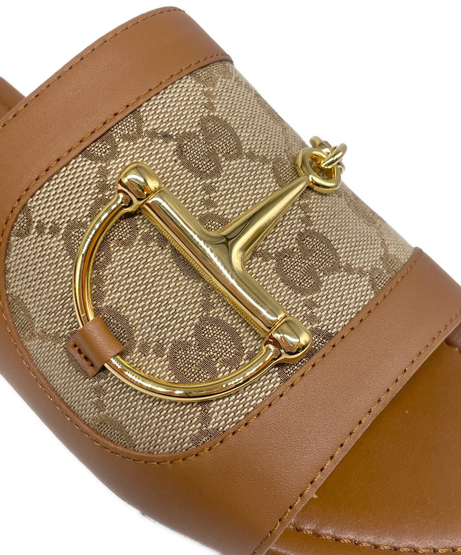 中古・古着通販】GUCCI (グッチ) ビットサンダル ブラウン サイズ:38
