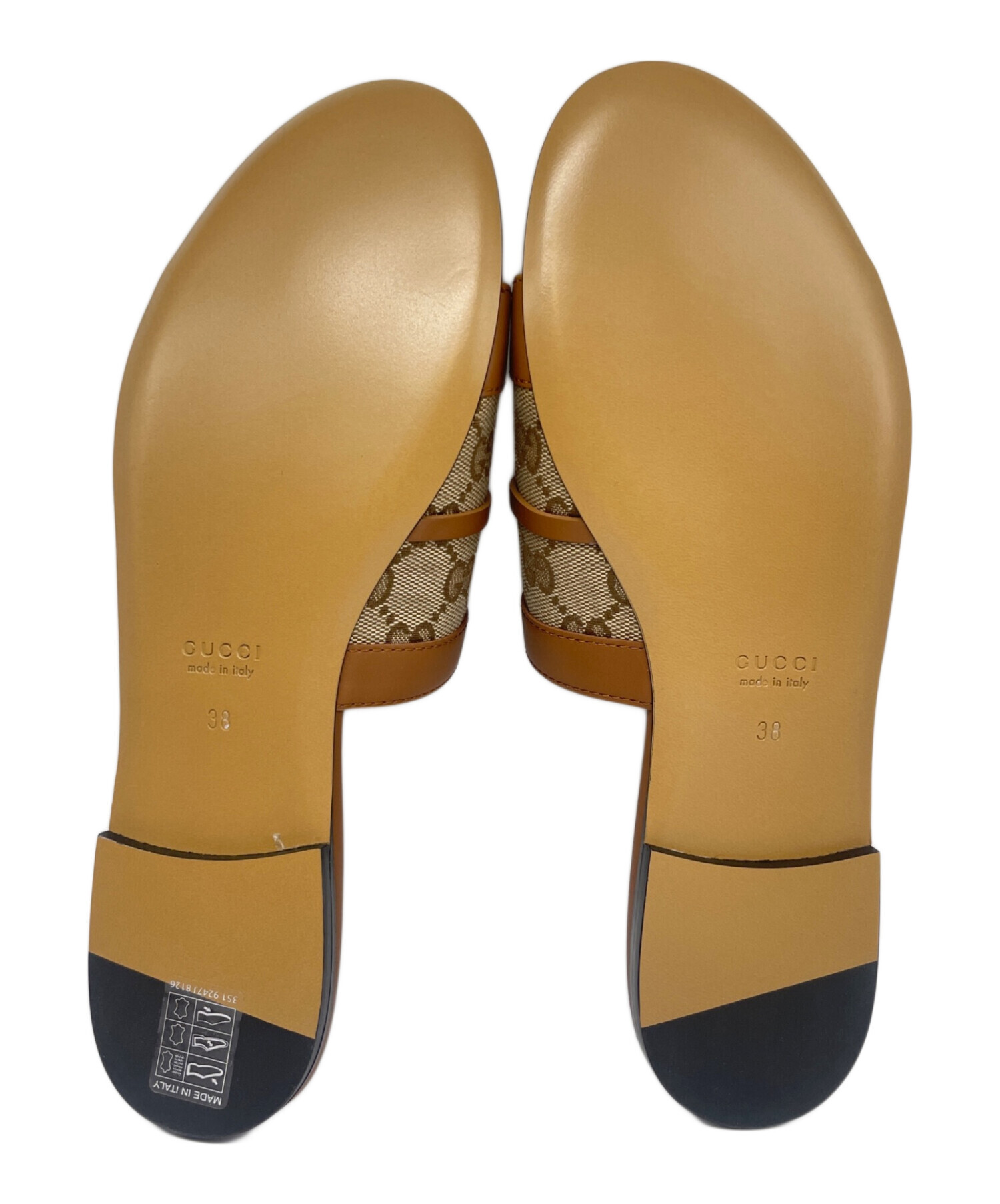 ぐく丸吉出品 中古・古着通販】GUCCI (グッチ) ビットサンダル ブラウン サイズ:38