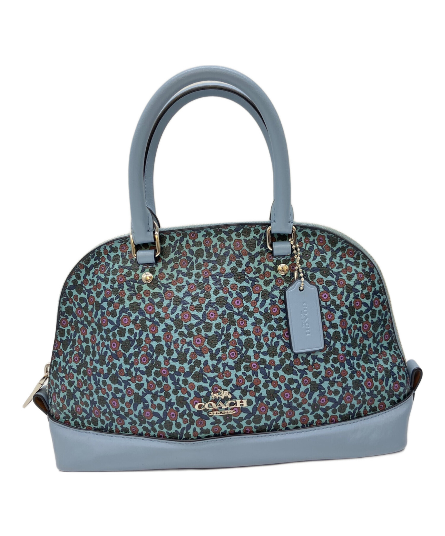 中古・古着通販】COACH (コーチ) 2WAYショルダーバッグ スカイブルー
