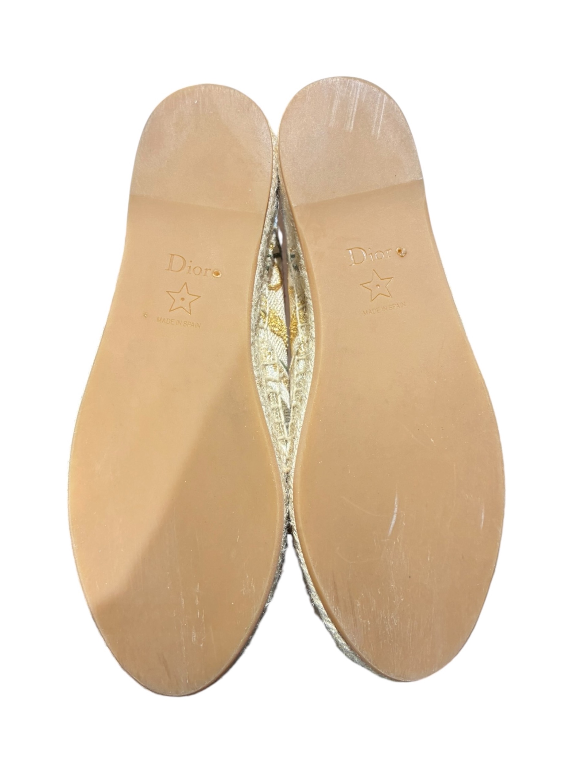 【良品】クリスチャンディオール・サンダル・エスパドリーユ・ロゴ・ベージュ 中古・古着通販】Christian Dior (クリスチャン ディオール