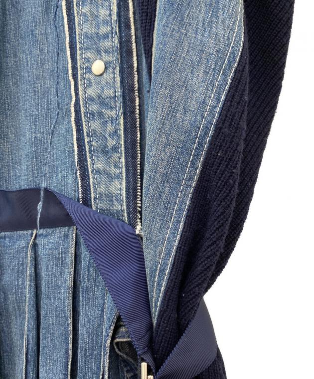 中古・古着通販】sacai (サカイ) デニム×ニット ドッキングワンピース
