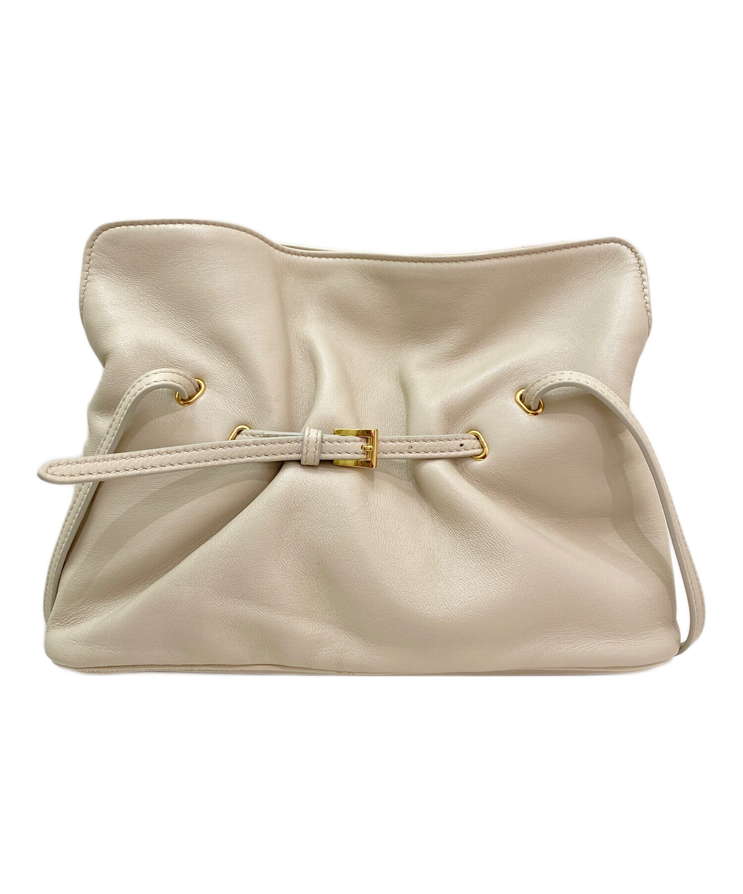 PRADA ベージュ レザー クラッチバッグ 中古・古着通販】PRADA (プラダ) ダダ スモール ナッパレザー バッグ