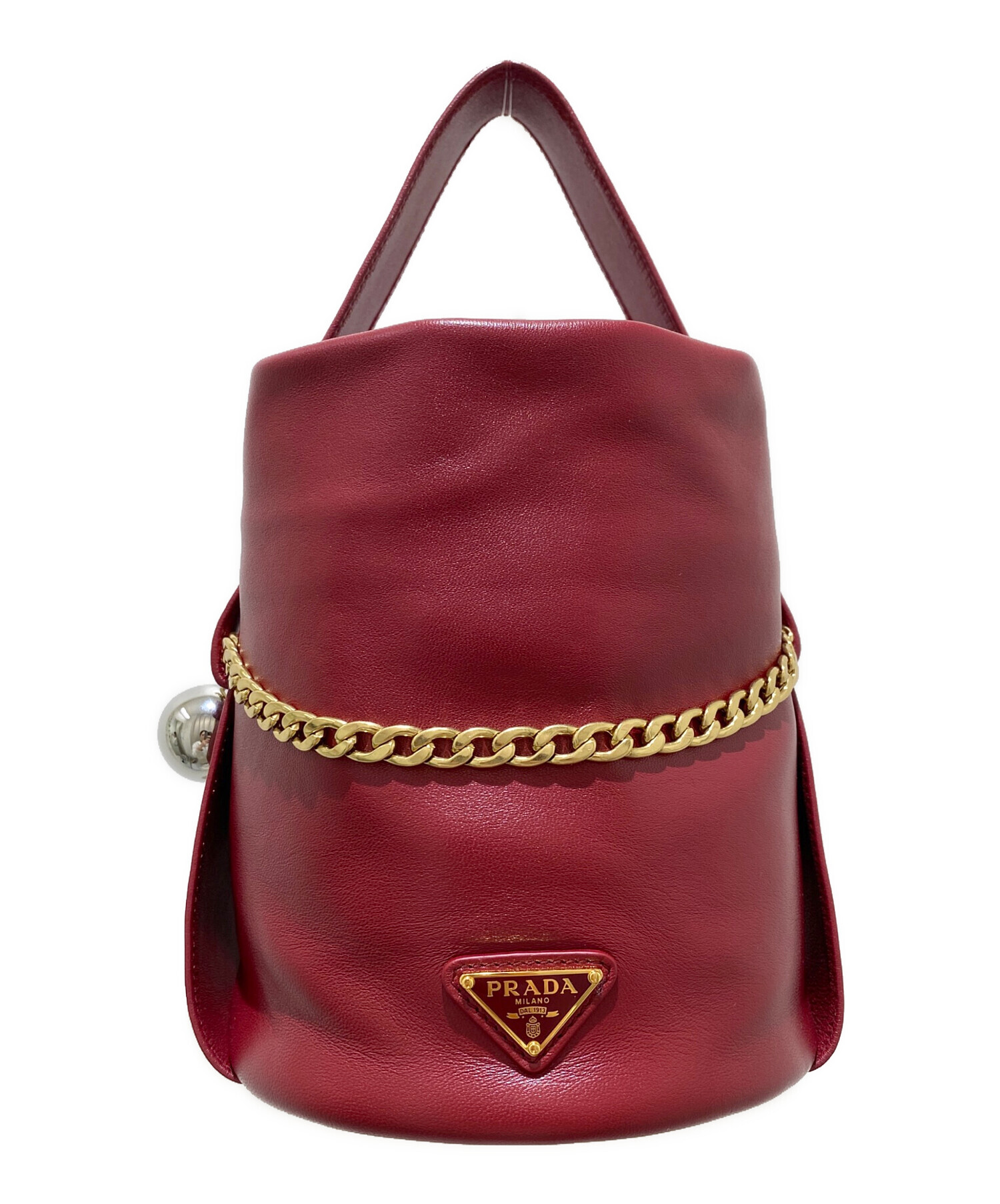 中古・古着通販】PRADA (プラダ) プチ サックRe-Nylon xナッパレザー