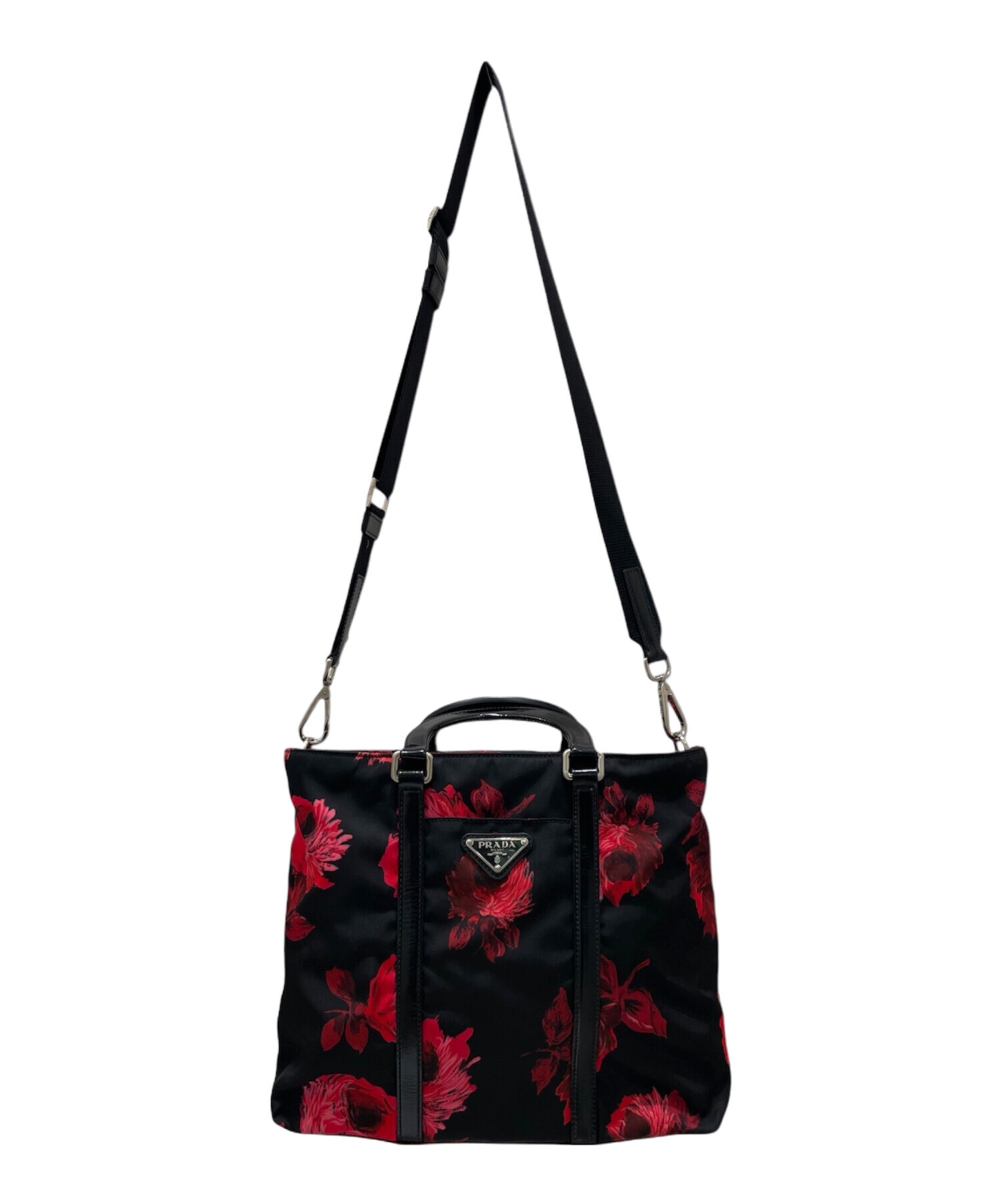 中古のプラダ 2WAYバッグ 中古・古着通販】PRADA (プラダ) 2WAYバッグ ブラック｜ブランド・古着