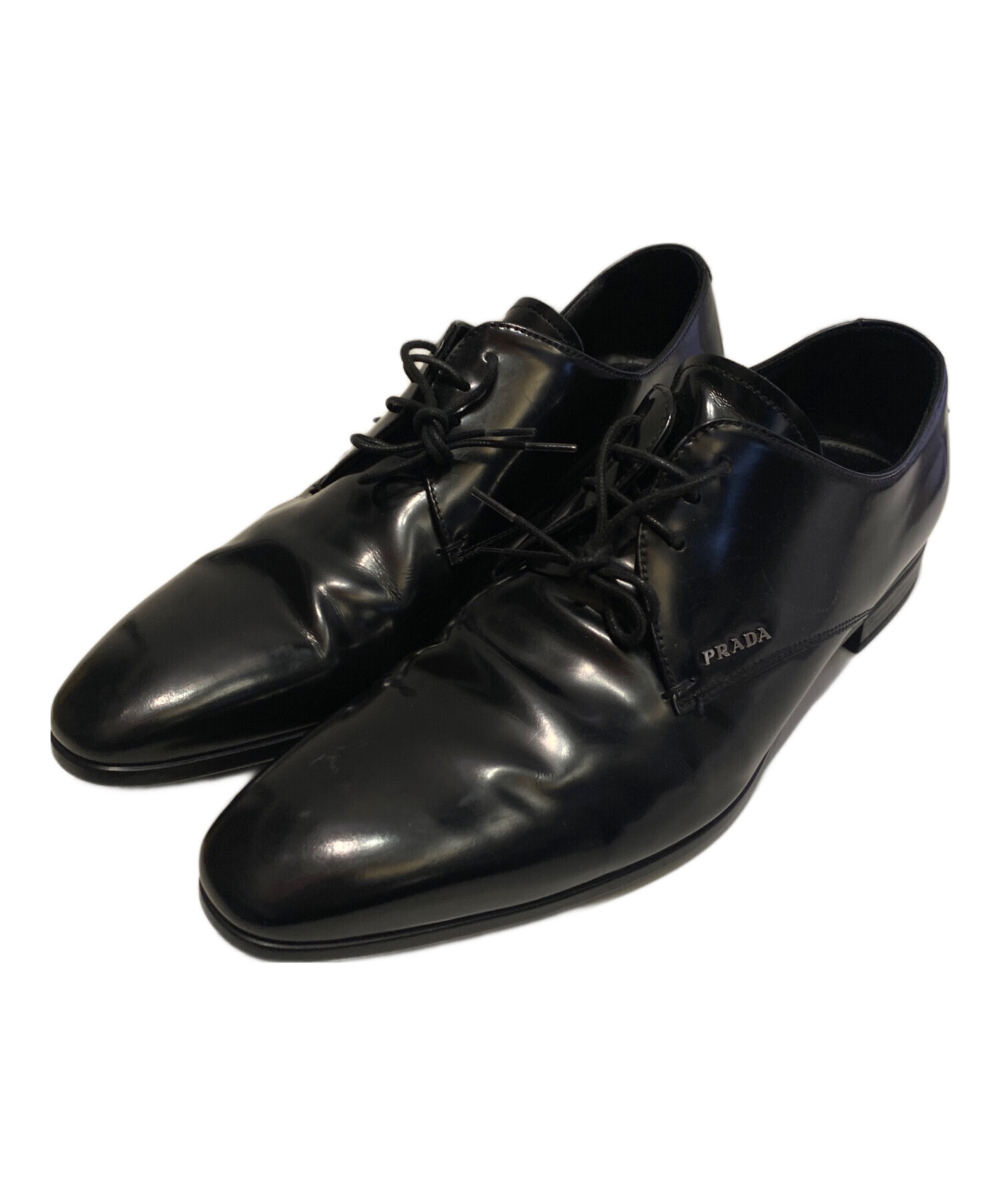 中古・古着通販】PRADA (プラダ) プレーントゥシューズ ブラック 