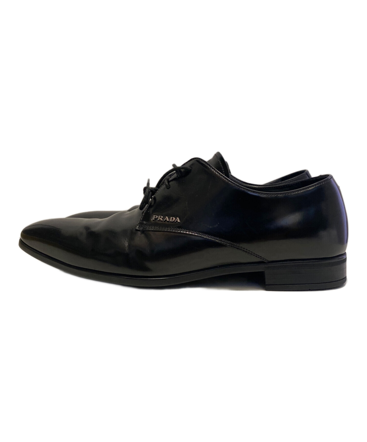 タ*シ様 PRADA プラダ プレーントゥシューズ Brown 6 中古・古着通販】PRADA (プラダ) プレーントゥシューズ ブラック