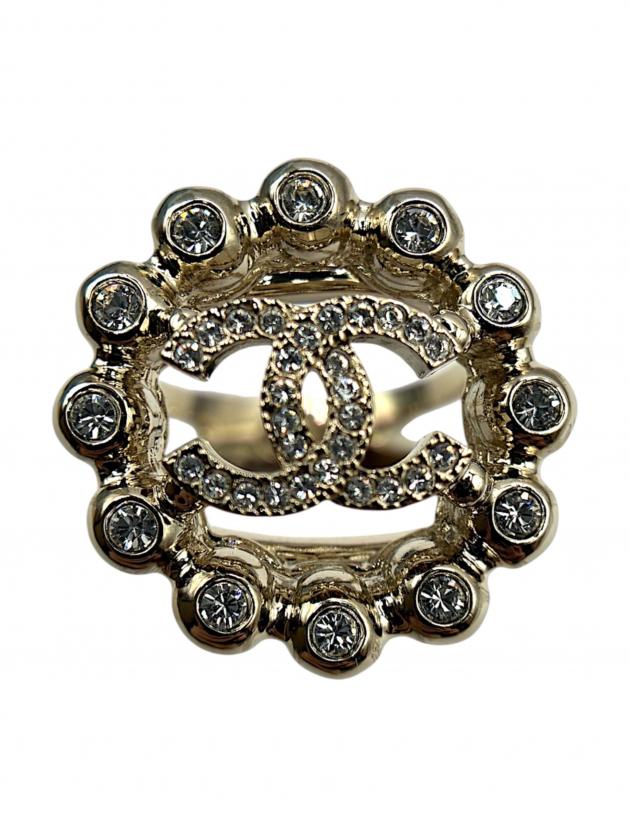中古・古着通販】CHANEL (シャネル) ココマークサークルラインストーン 