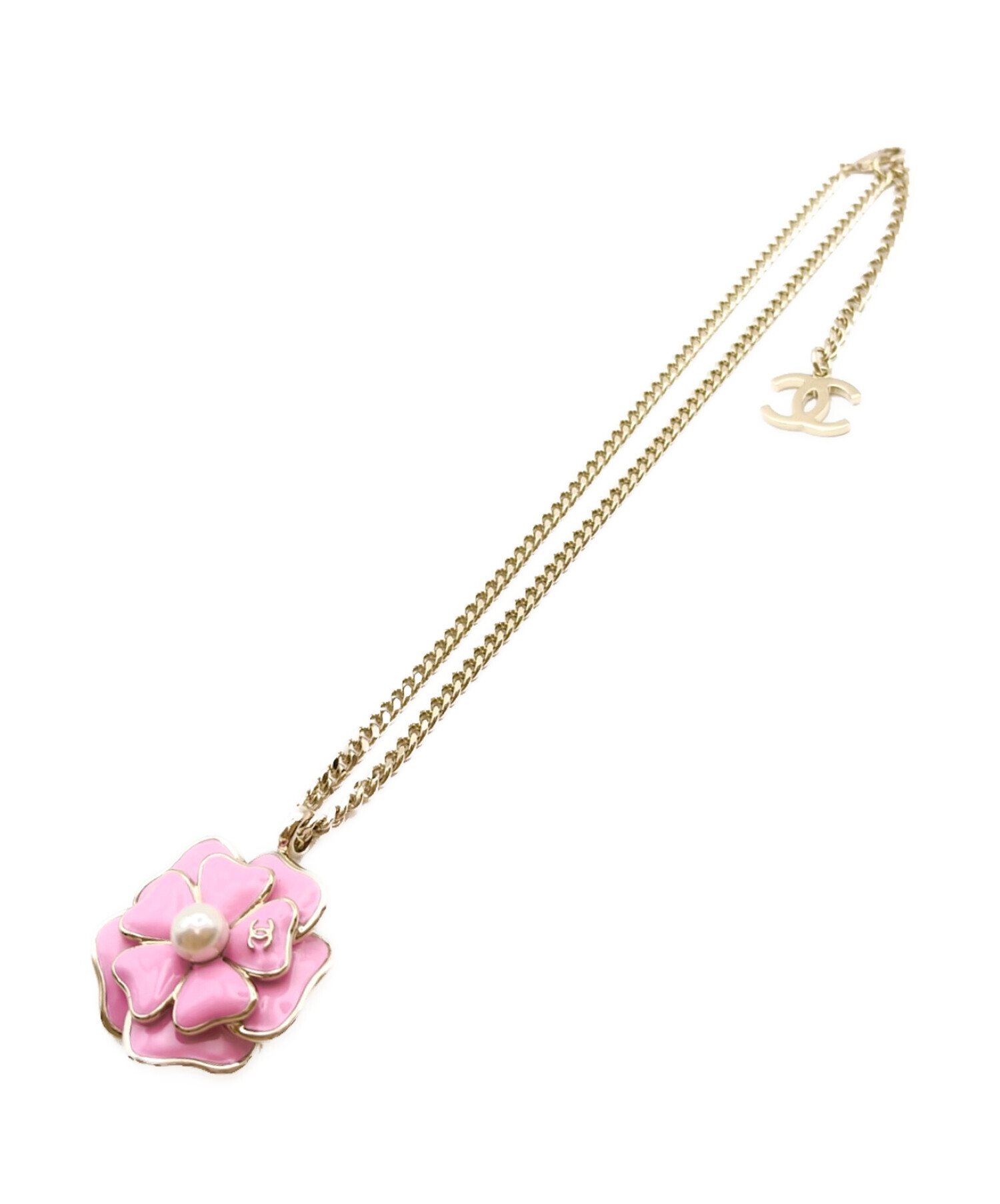 中古・古着通販】CHANEL (シャネル) Camellia Flower Pearl Necklace