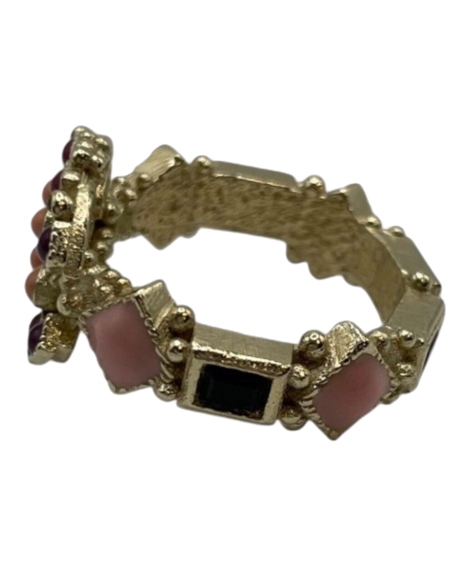 CHANEL シャネル カラフル ストーン ゴールド リング 正規品 中古・古着通販】CHANEL (シャネル) ココマーク カラーストーンリング