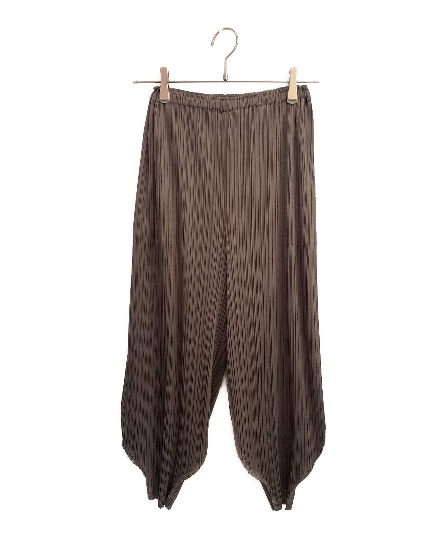 PLEATS PLEASE ブラウン プリーツパンツ　サイズ2 中古・古着通販】PLEATS PLEASE (プリーツプリーズ) プリーツパンツ