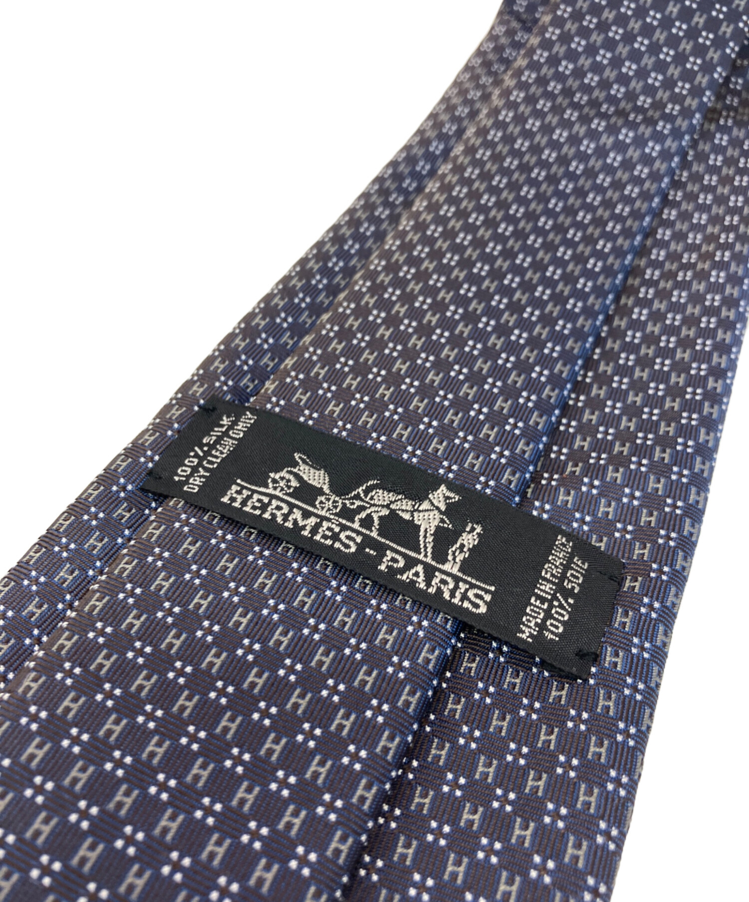 中古・古着通販】HERMES (エルメス) ネクタイ グレー サイズ: 未使用品