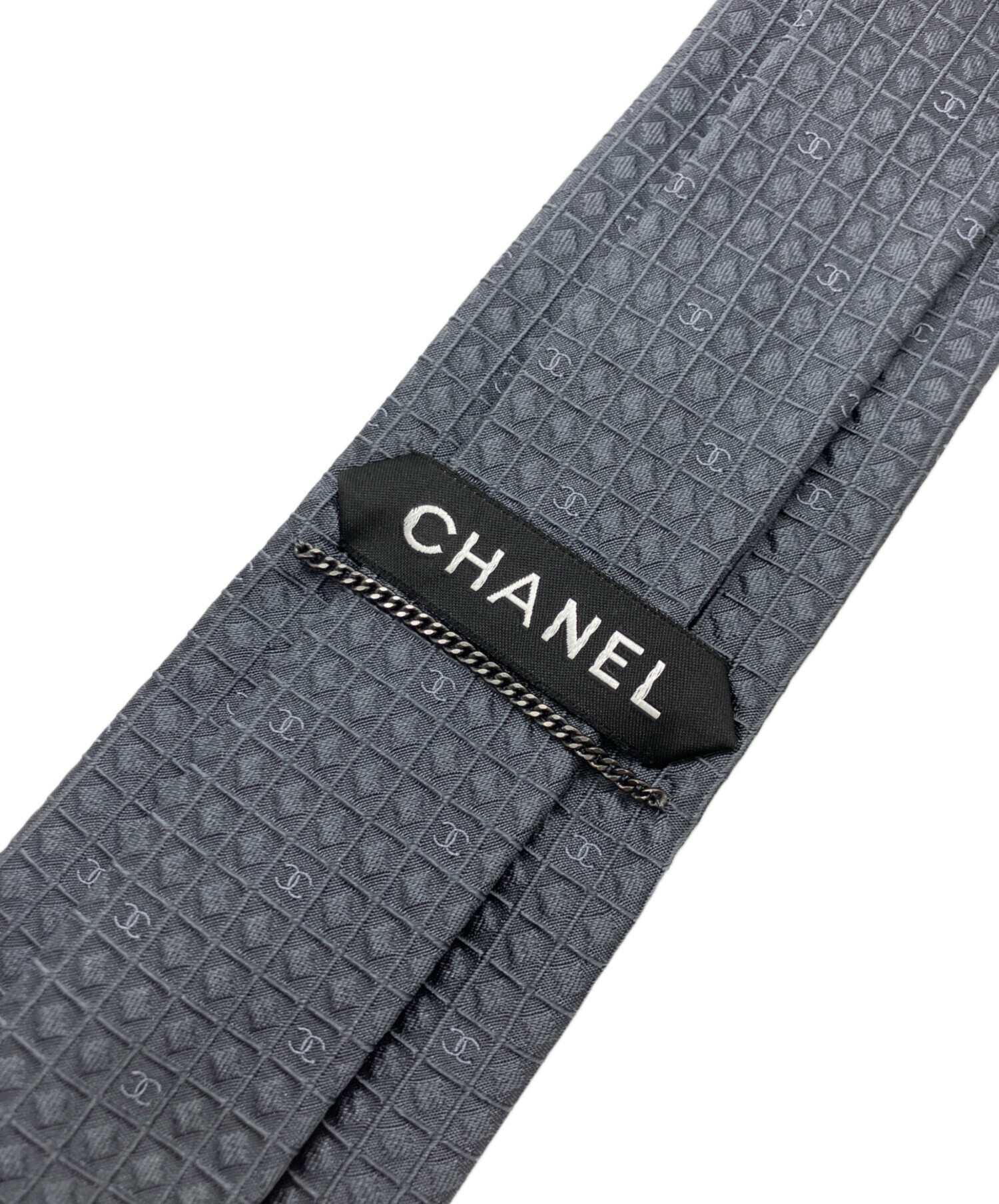 中古・古着通販】CHANEL (シャネル) ネクタイ グレー サイズ