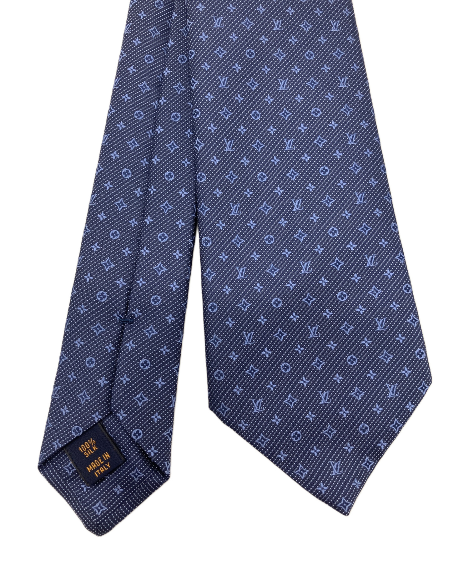 LOUIS VUITTON【ルイヴィトン】ネクタイ　ブルー　メンズ【中古】 中古・古着通販】LOUIS VUITTON (ルイ ヴィトン) モノグラム切替