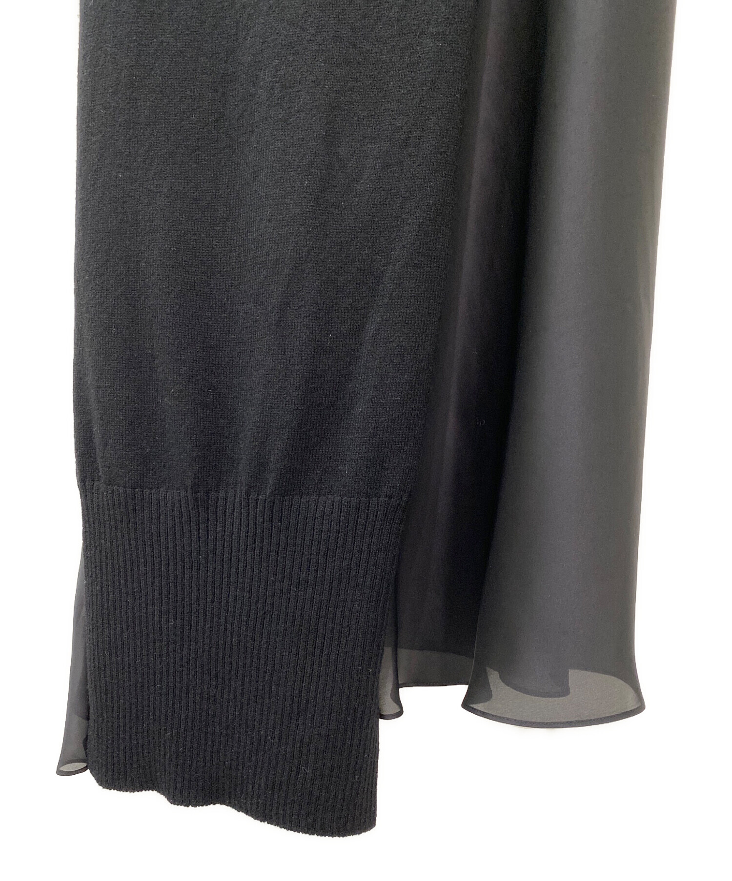 中古・古着通販】sacai (サカイ) ドッキングワンピース ブラック