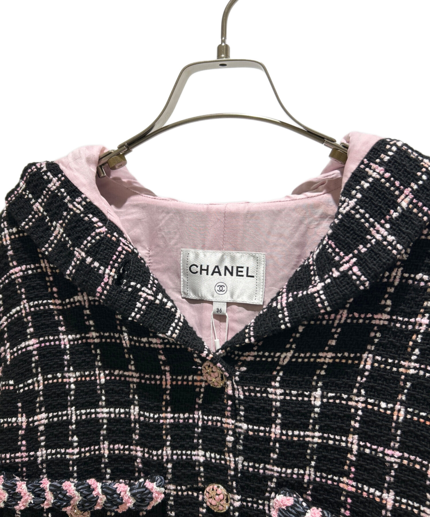 新品CHANEL COCO NEIGEシアーリング ラムスキン ツイード コート CHANEL - 新品CHANEL COCO NEIGEシアーリング ラムスキン ツイード