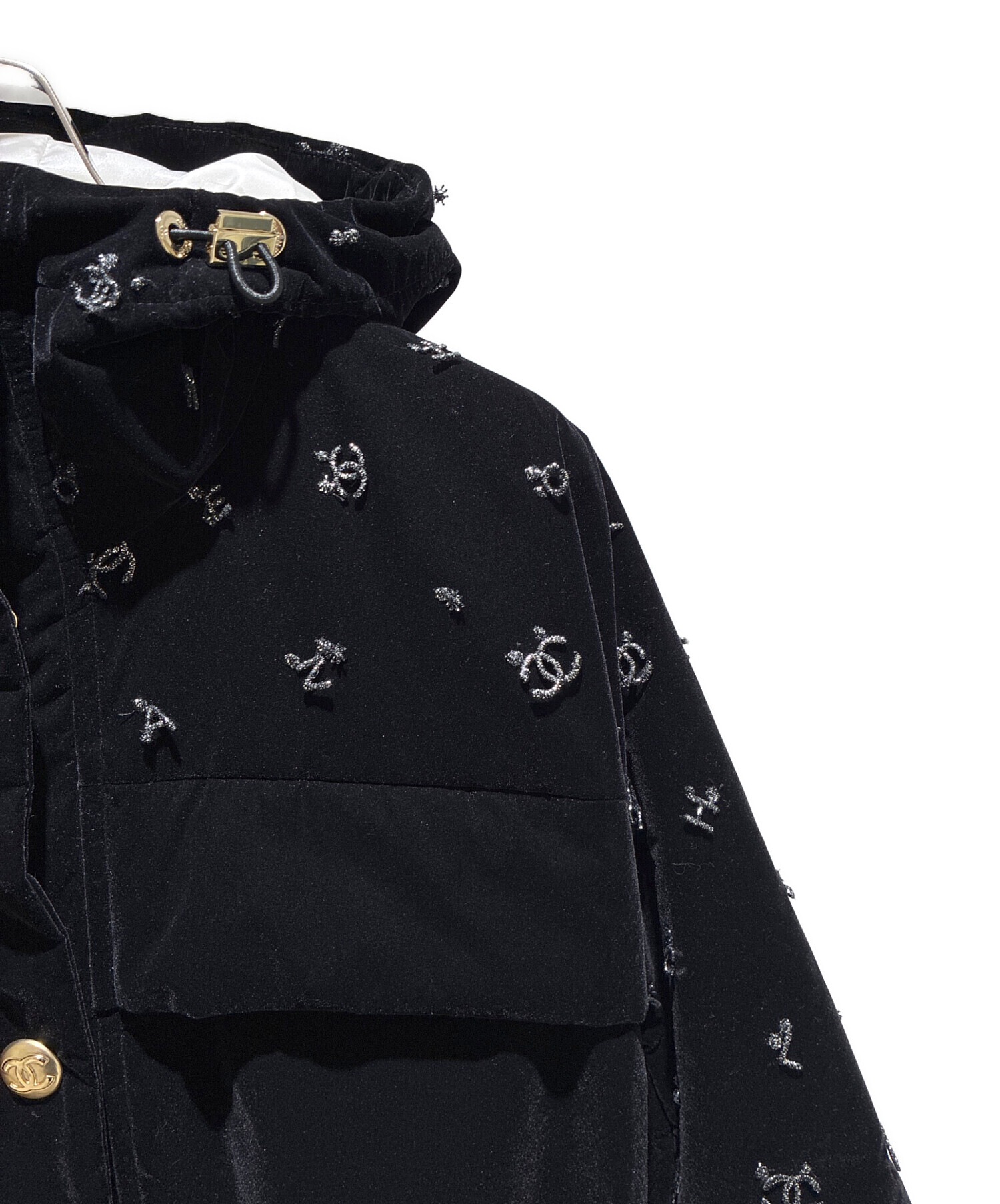 中古・古着通販】CHANEL (シャネル) コート ブラック サイズ:36