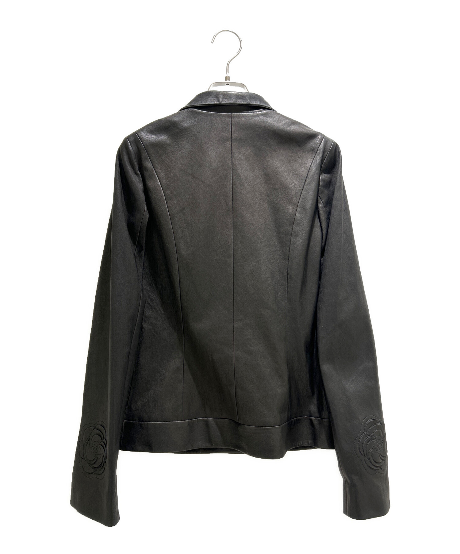 中古・古着通販】CHANEL (シャネル) Camellia Leather Jacket/カメリア