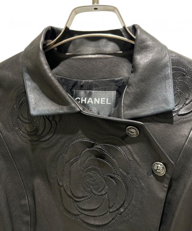 中古・古着通販】CHANEL (シャネル) Camellia Leather Jacket/カメリア
