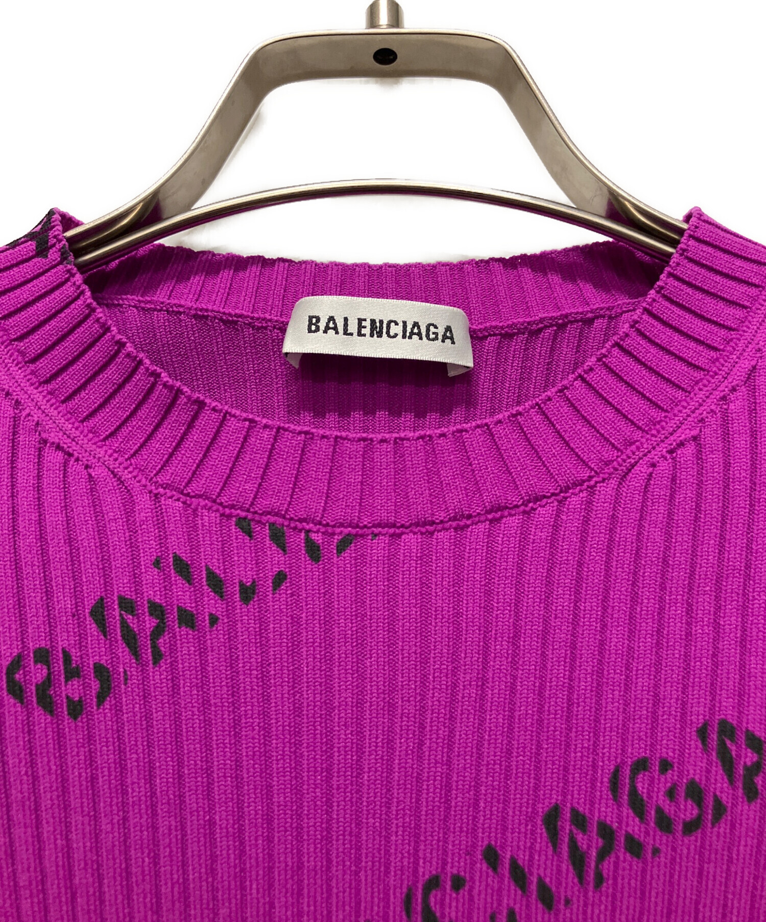 バレンシアガ BALENCIAGA セーター トップス ニットショッキングピンク 