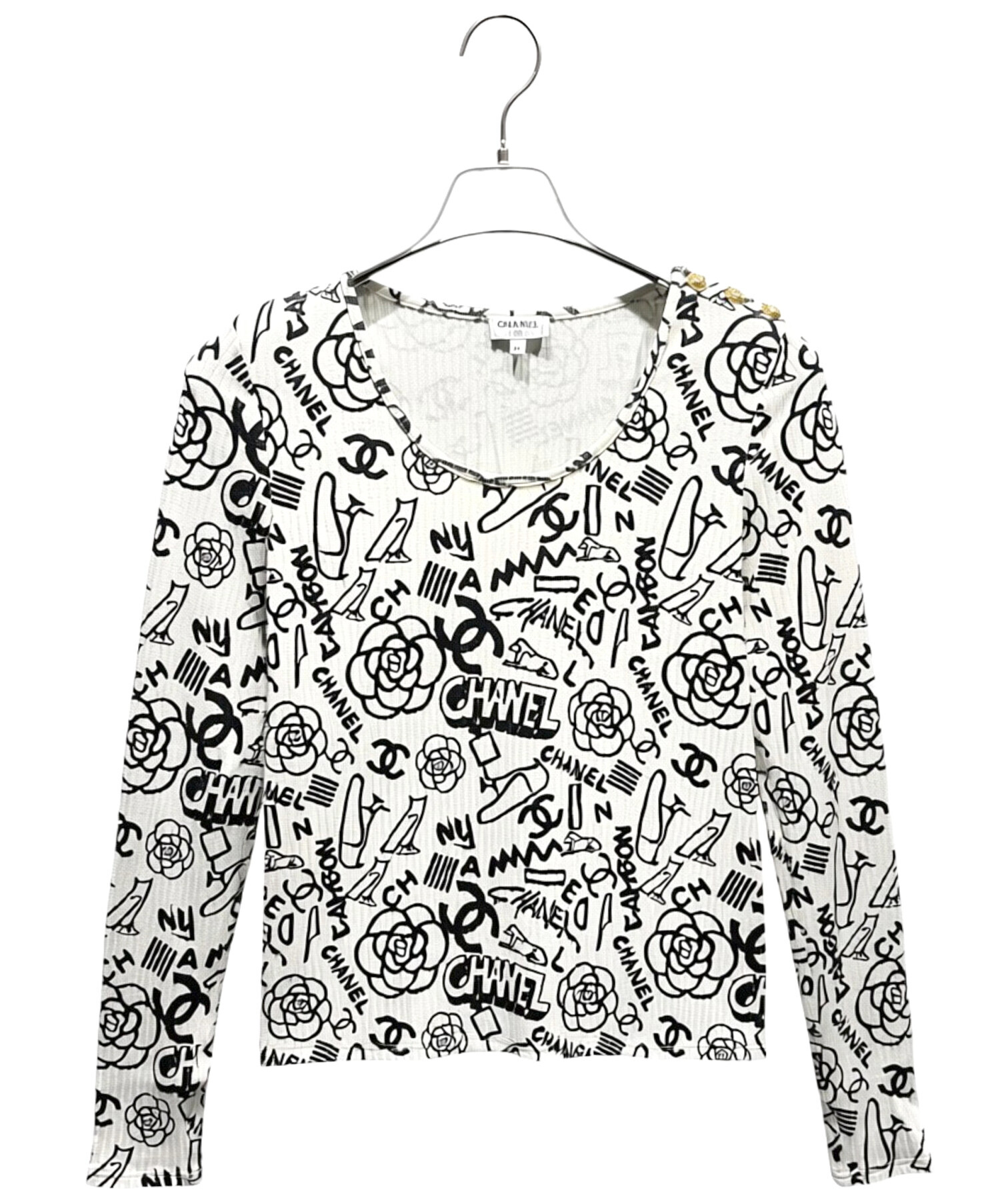 セール中 激レア ヴィンテージ シャネル ロゴカットソー CHANEL - 美品 Vintage シャネル CHANEL Tシャツ カットソー 半袖