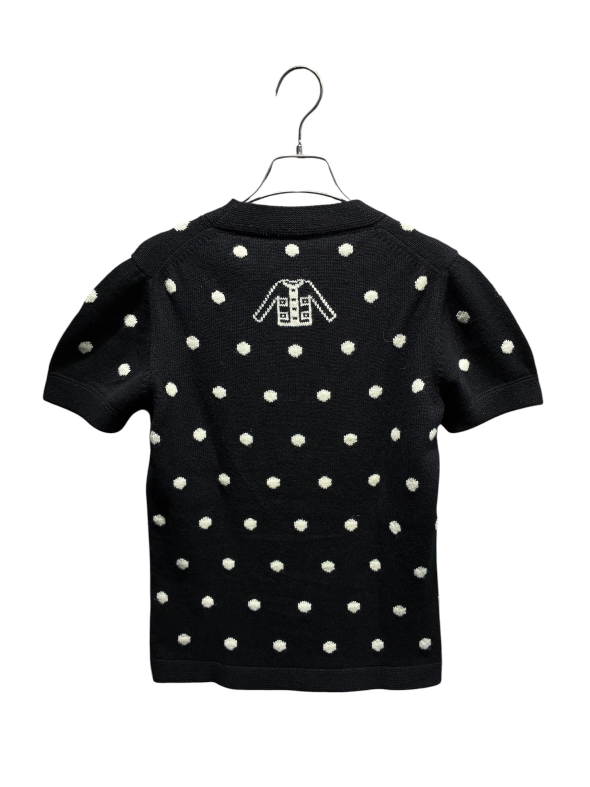 中古・古着通販】CHANEL (シャネル) 半袖ニット/P34307K00936 ブラック