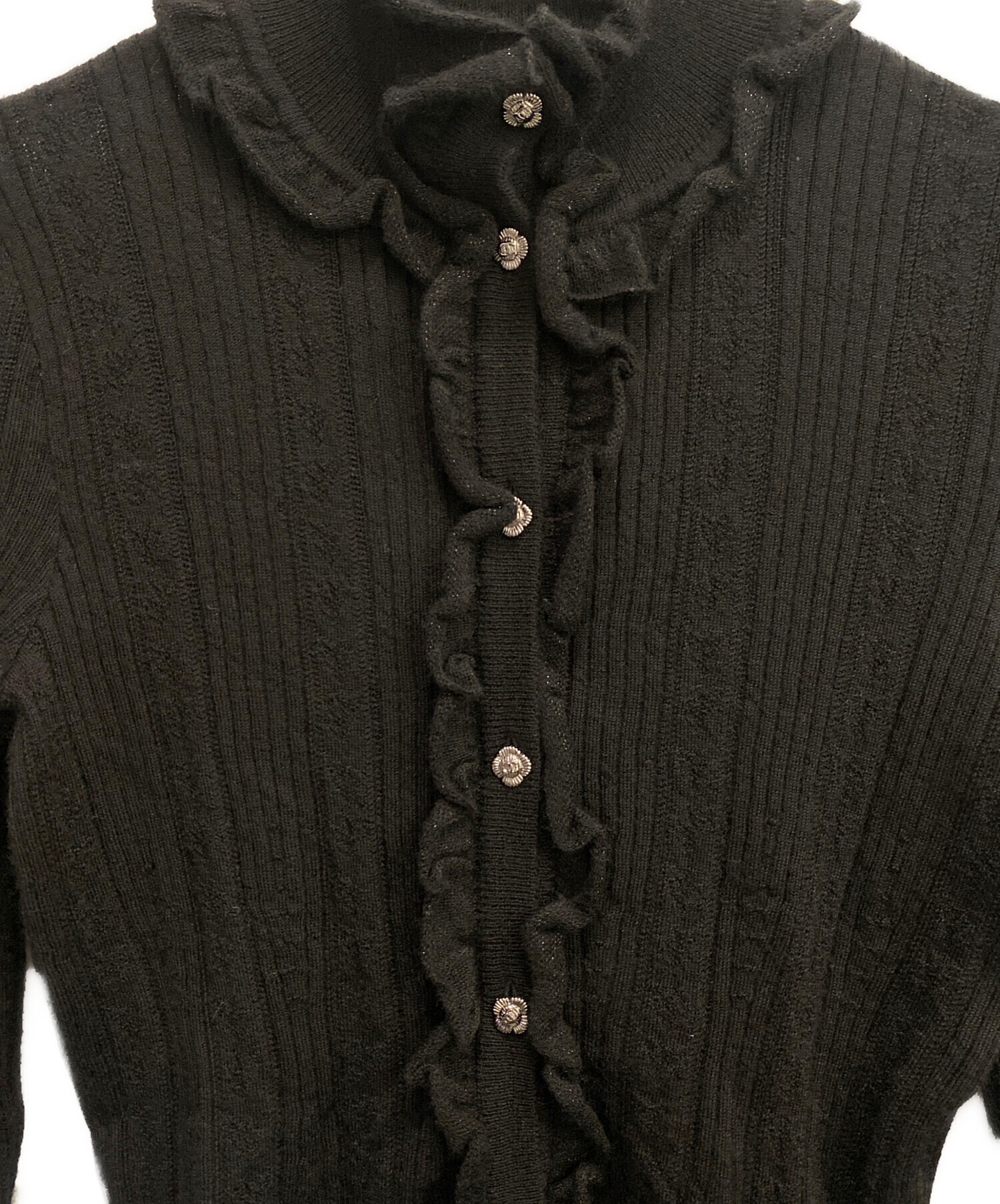 中古・古着通販】CHANEL (シャネル) カーディガン ブラック サイズ:36