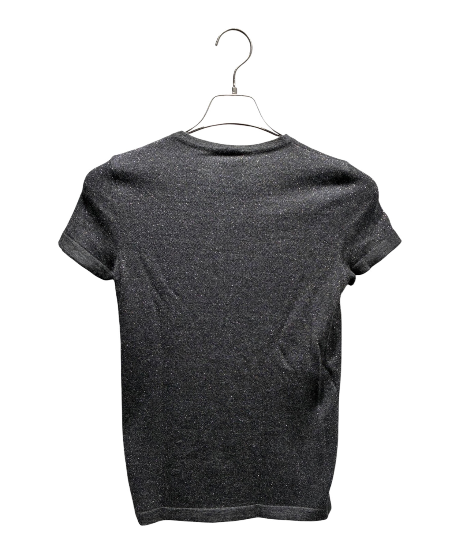 中古・古着通販】CHANEL (シャネル) カシミヤ混サマーニット ブラック 中古・古着通販】CHANEL (シャネル) カシミヤ混サマーニット ブラック