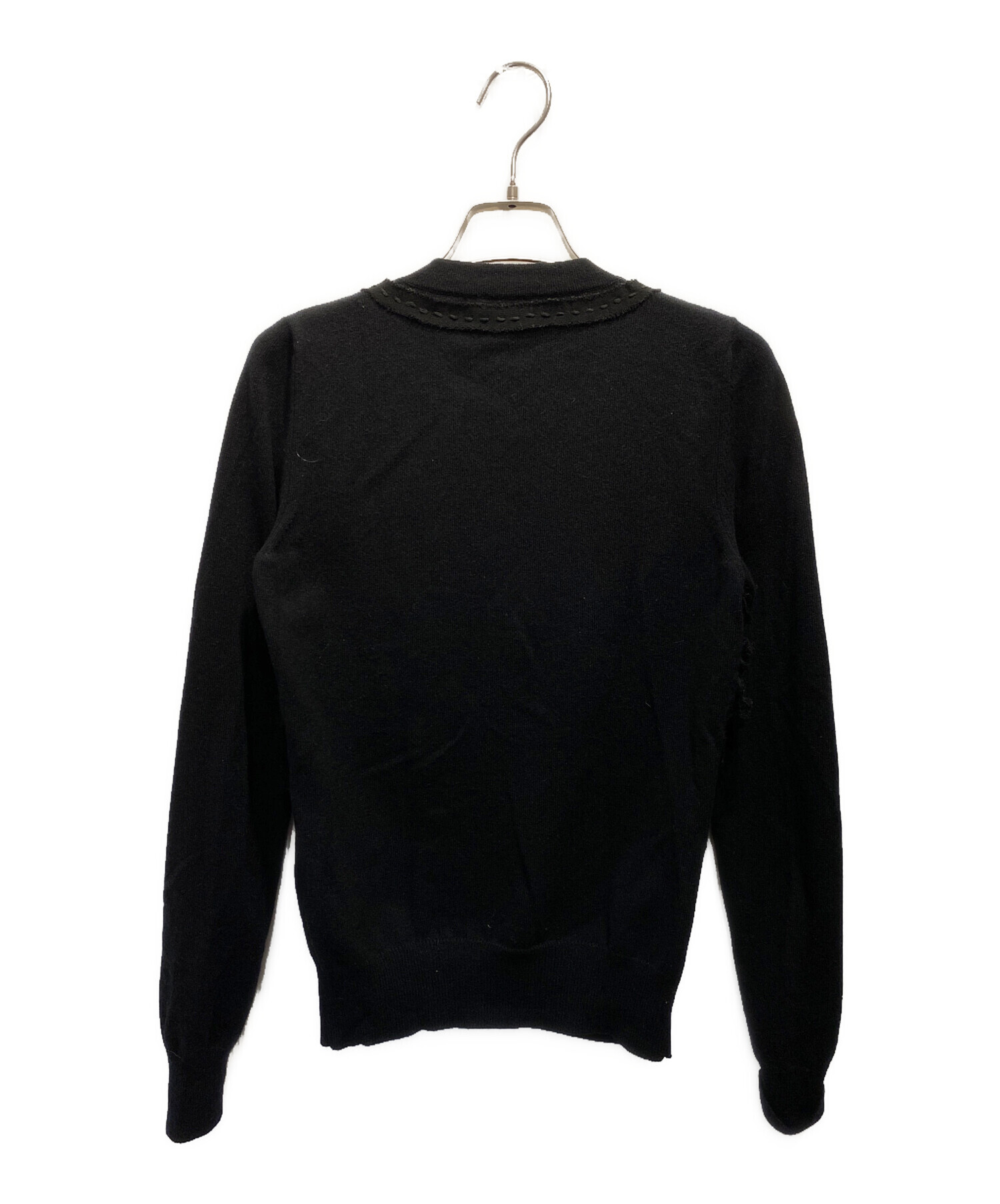 CHANEL UNIFORM 七分袖の黒いセーターカーディガン XL 中古・古着通販】CHANEL (シャネル) カメリア スパンコール ボレロ