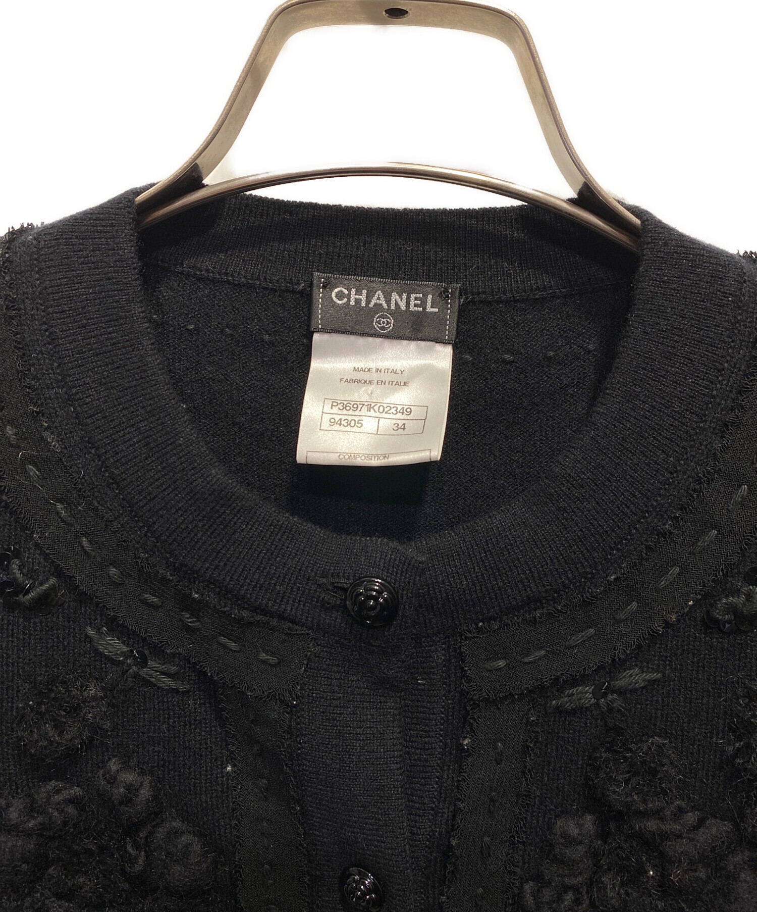 中古・古着通販】CHANEL (シャネル) カメリア スパンコール ボレロ