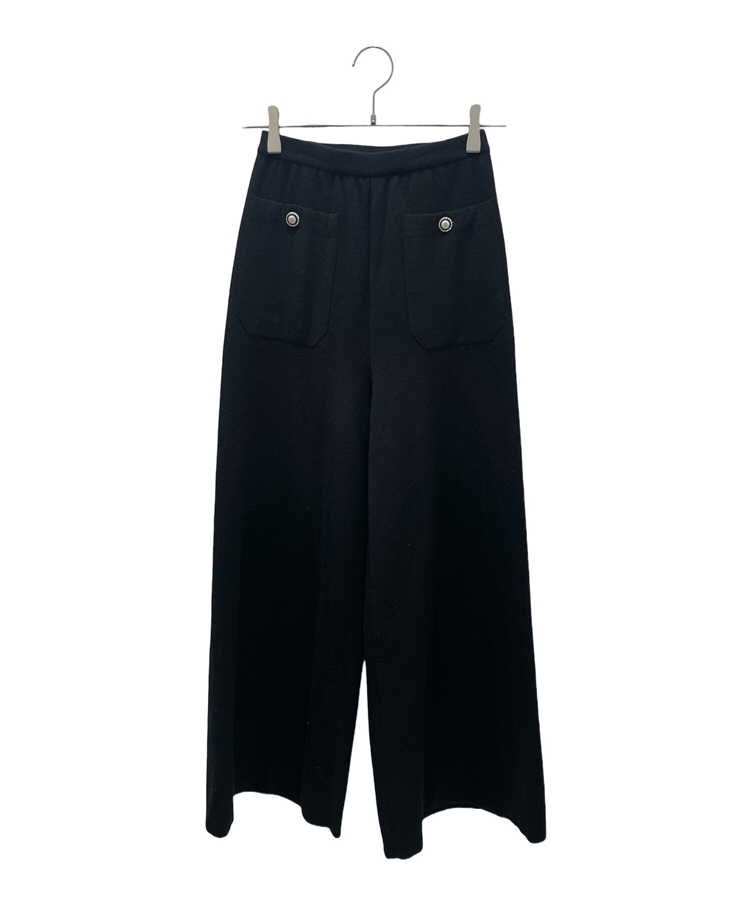 chanel シャネル ニットワイドパンツ CHANEL ニット パンツ グリッター