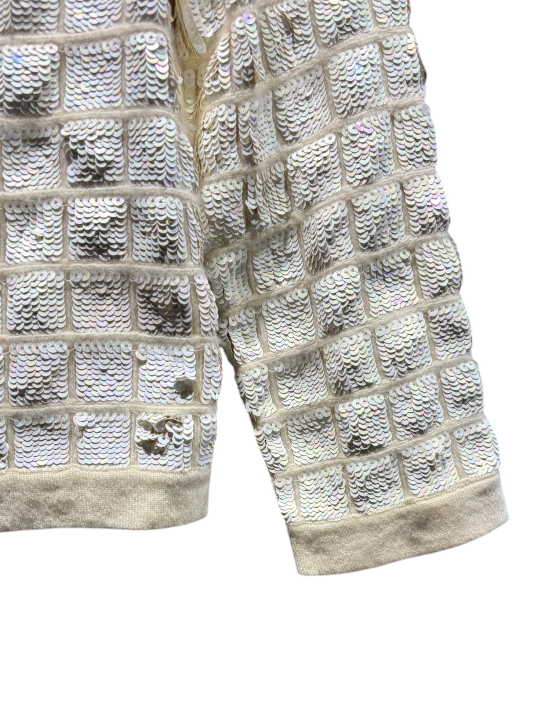 シャネル スパンコール カーディガン レディース 38 【中古】 CHANEL】シャネル『スパンコール ニットジャケット size36