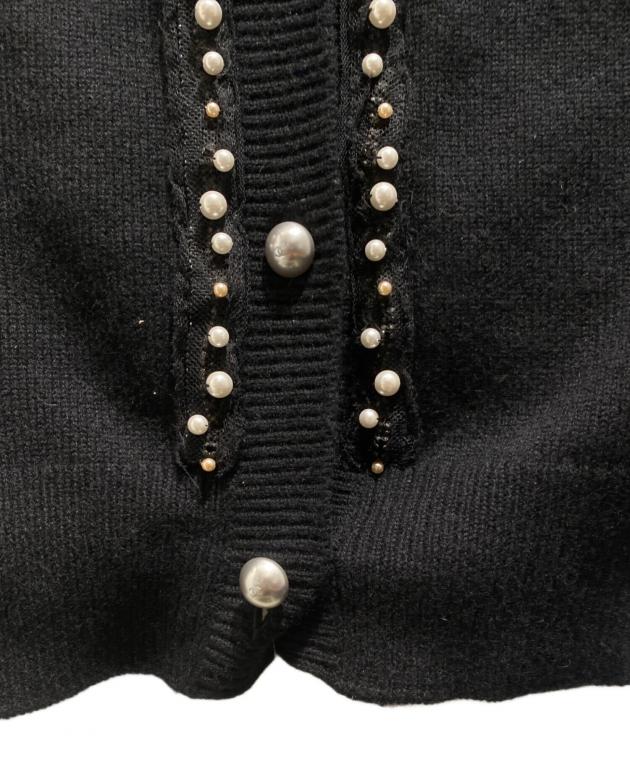 中古・古着通販】CHANEL (シャネル) パールトリム ニットカーディガン