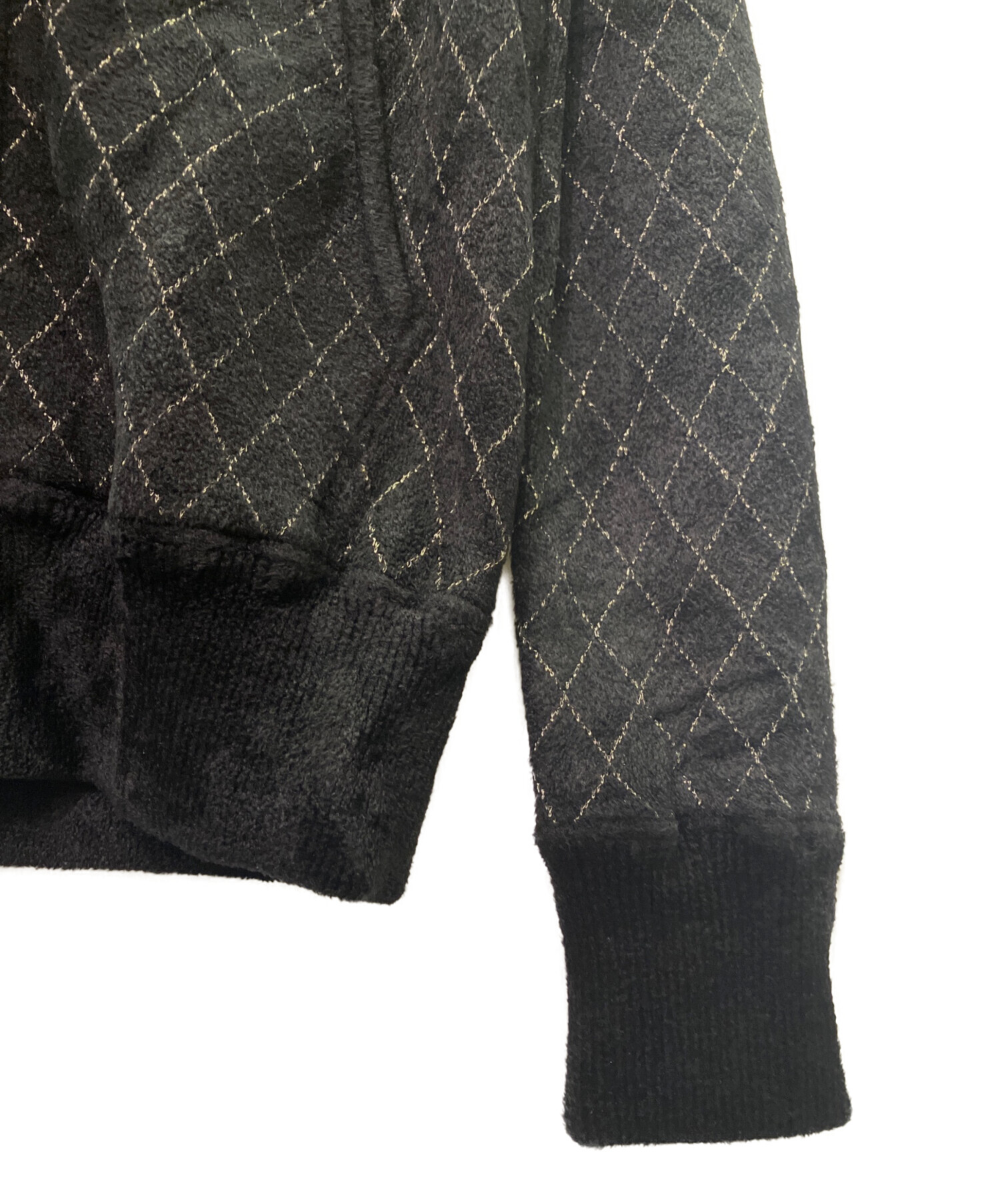 中古・古着通販】CHANEL (シャネル) パイルジップパーカー ブラック
