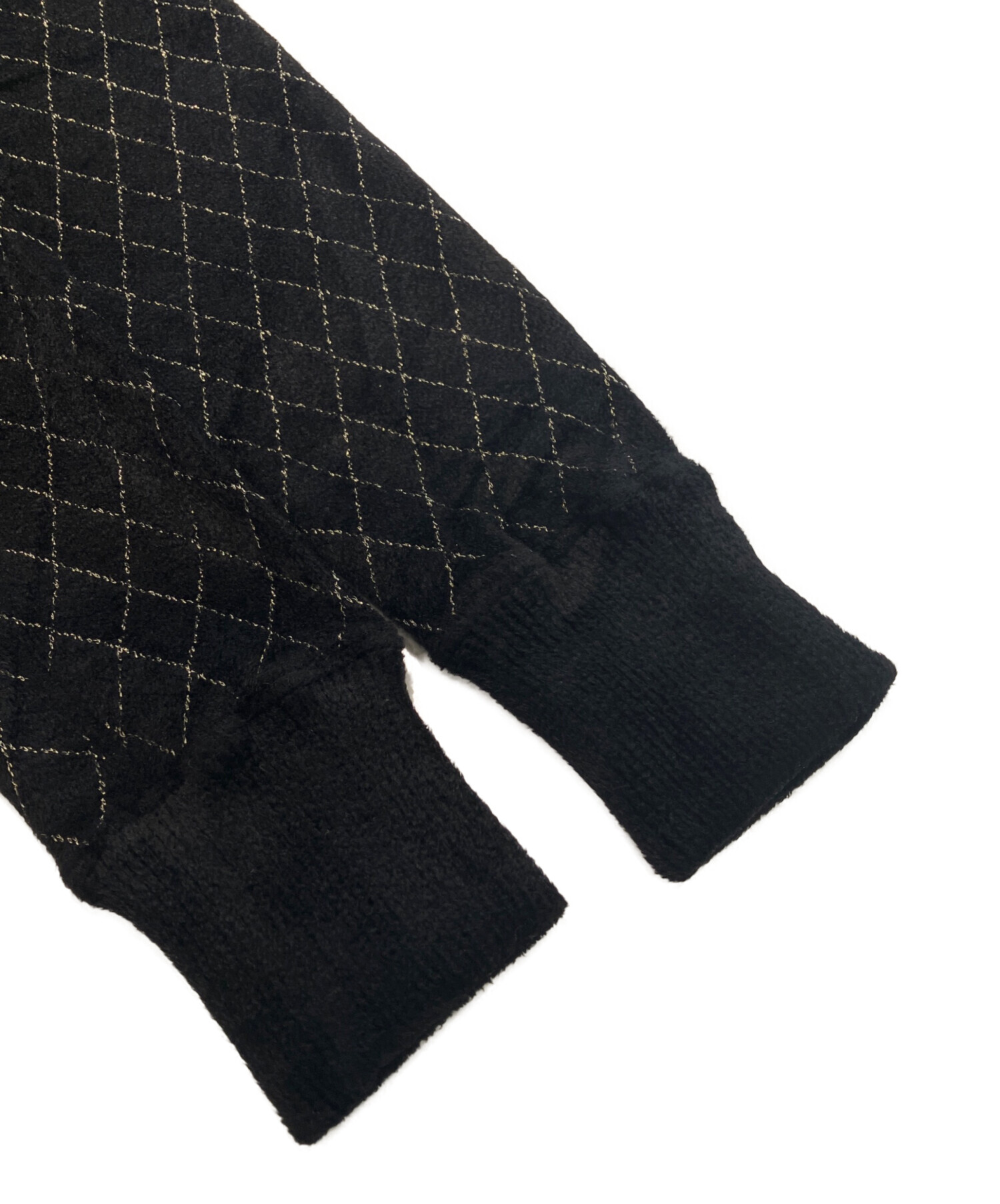中古・古着通販】CHANEL (シャネル) パイルジップパーカー ブラック