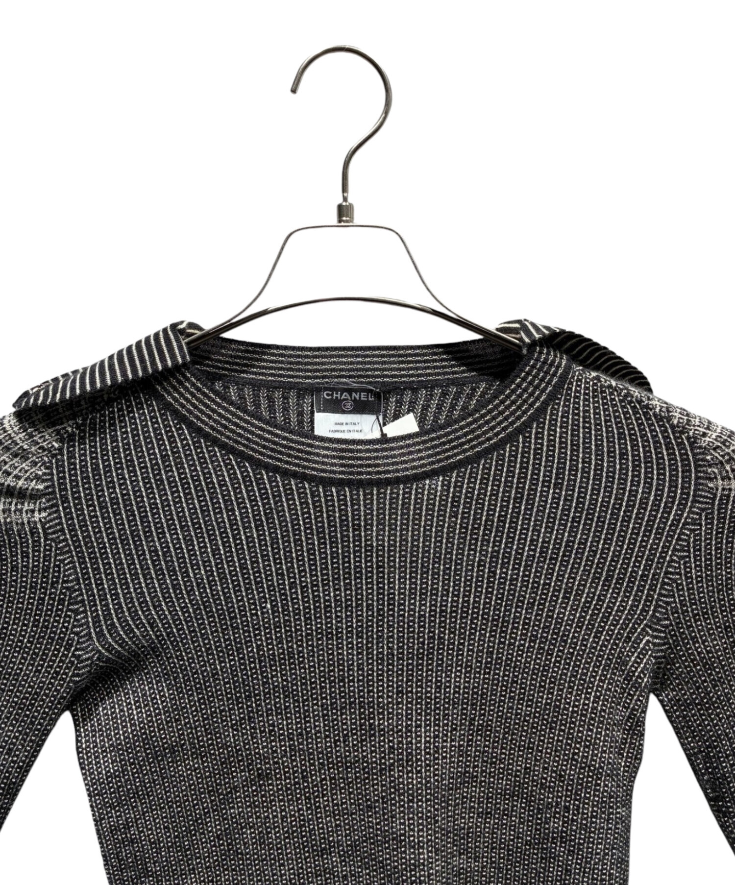 中古・古着通販】CHANEL (シャネル) カシミヤ混ニット グレー サイズ