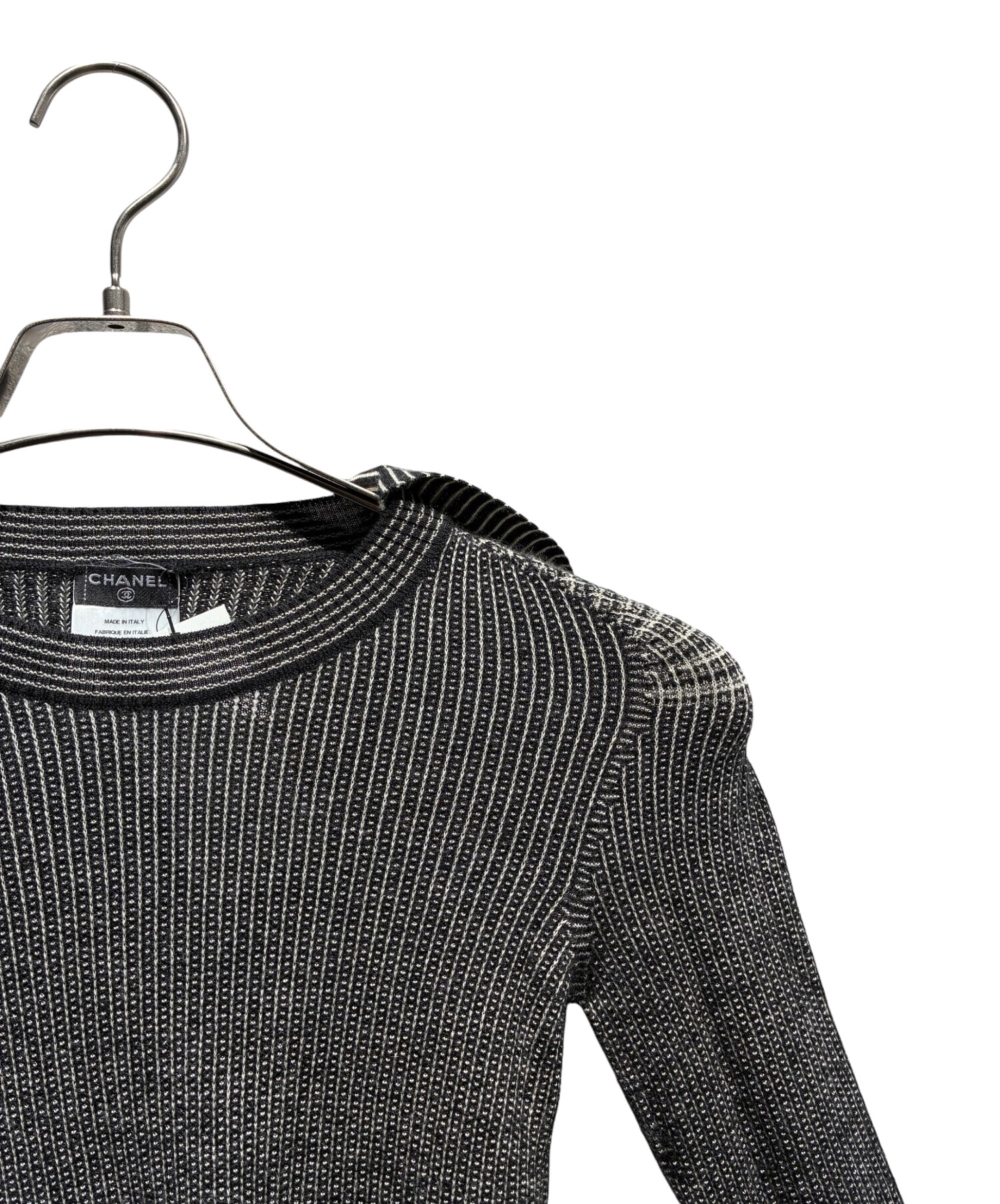 CHANEL ビンテージ　カシミヤニット　黒　レア! 中古・古着通販】CHANEL (シャネル) カシミヤ混ニット グレー サイズ