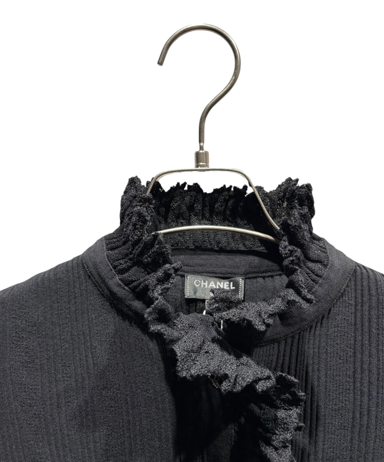 中古・古着通販】CHANEL (シャネル) フリルニットシャツ P63074K48868