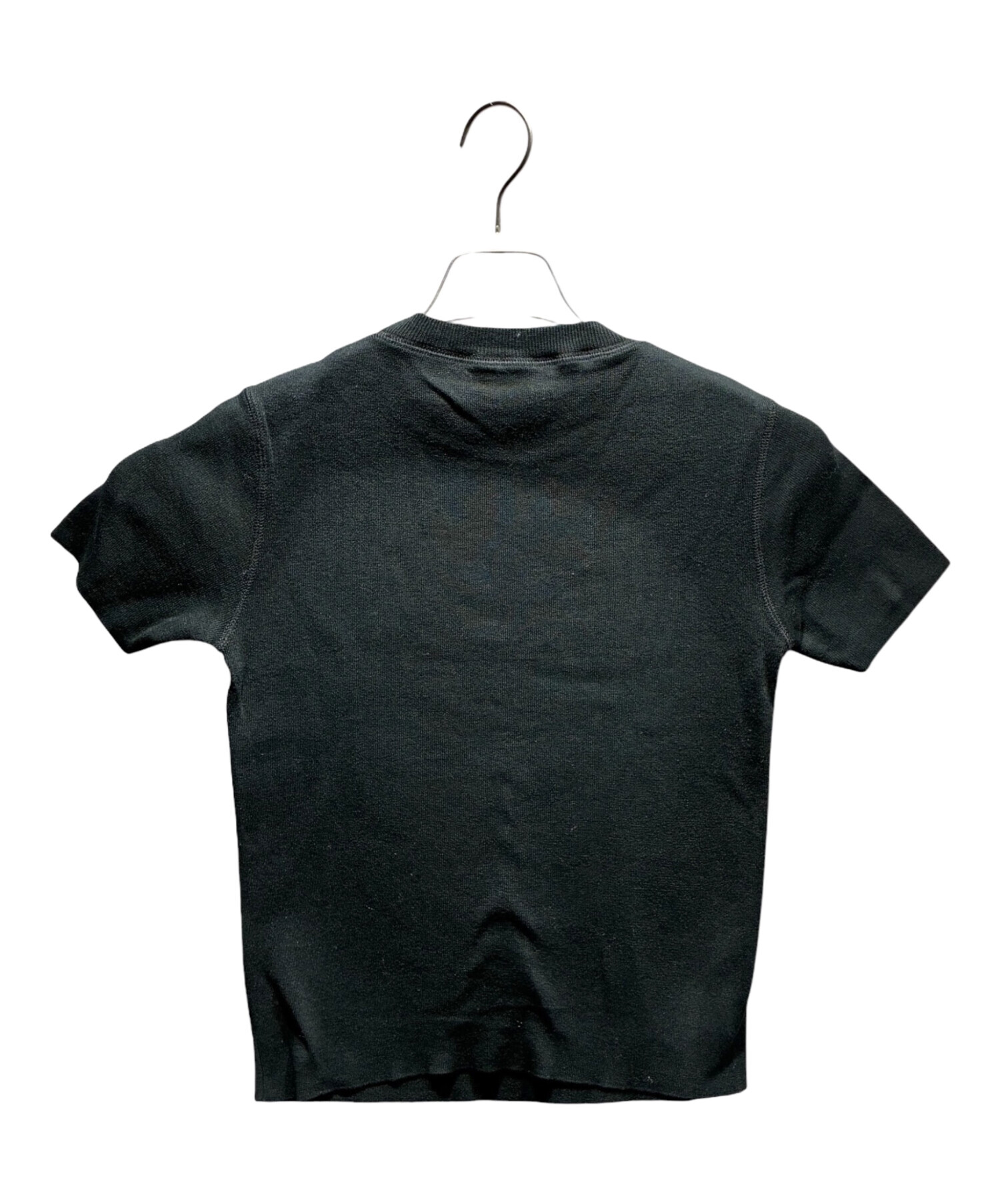 CHANEL 黒 半袖Tシャツ 代用品 中古・古着通販】CHANEL (シャネル) 半袖ニット ブラック サイズ:38