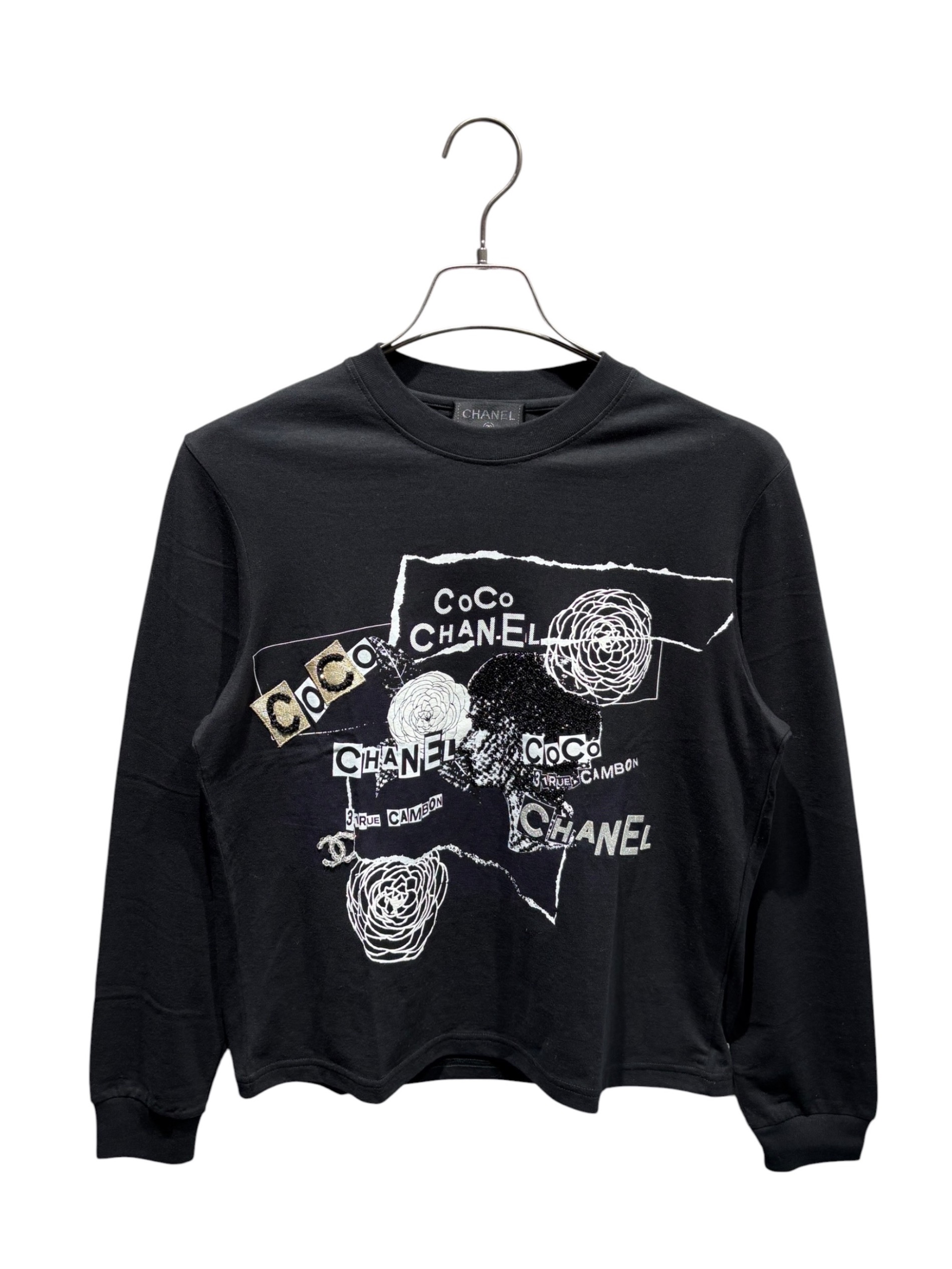 超美品★CHANEL デカ ココマーク ロゴ Tシャツ トップス シャネル 中古・古着通販】CHANEL (シャネル) ココマークコットンTシャツ