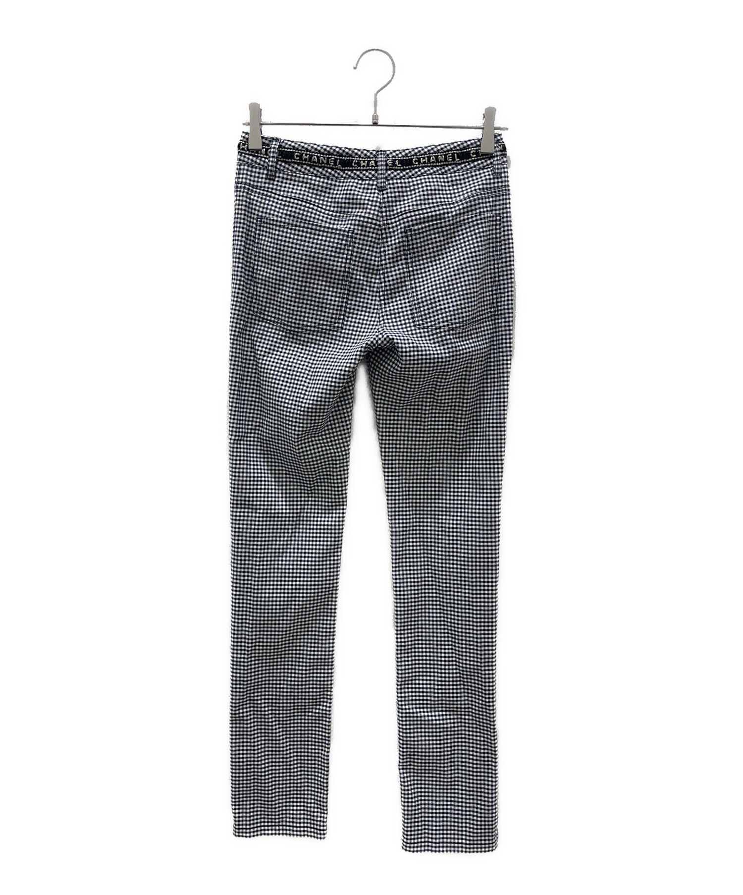 シャネル　CHANEL チェック柄パンツ 中古・古着通販】CHANEL (シャネル) P53 ウエストロゴギンガムチェック
