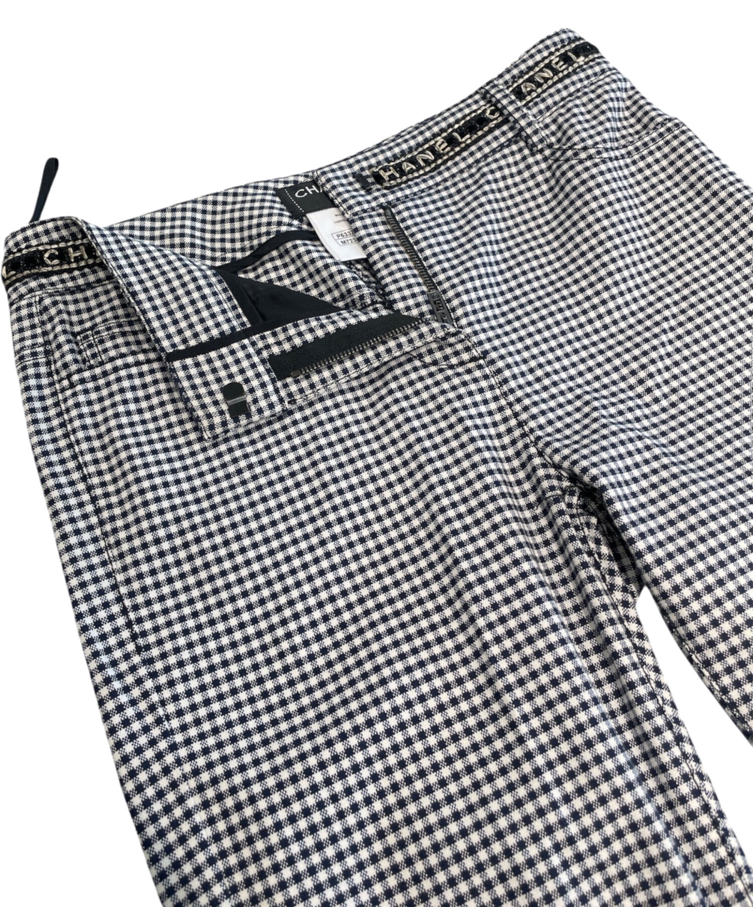 中古・古着通販】CHANEL (シャネル) P53 ウエストロゴギンガムチェック