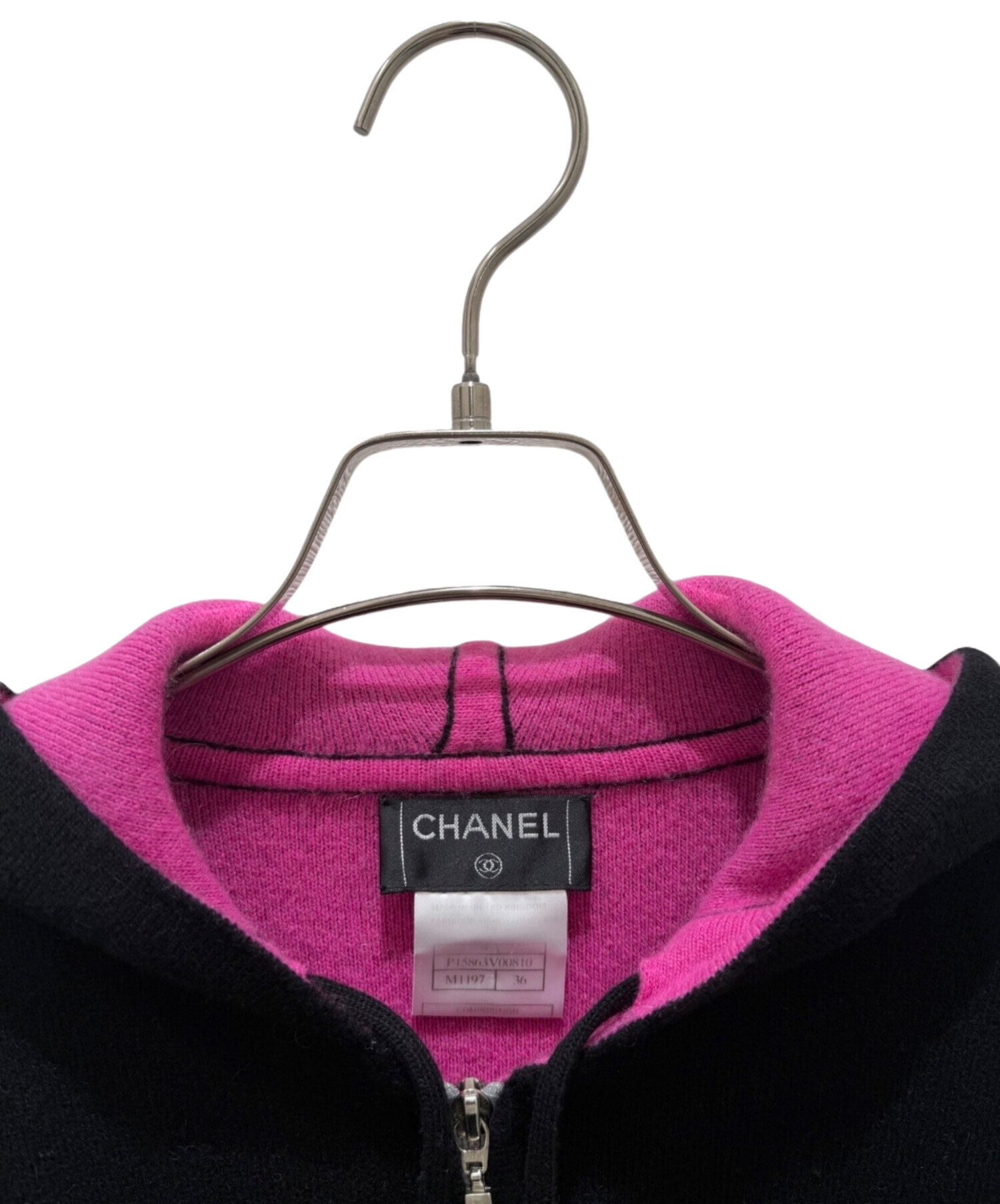 中古・古着通販】CHANEL (シャネル) P15 ジップパーカー ブラック