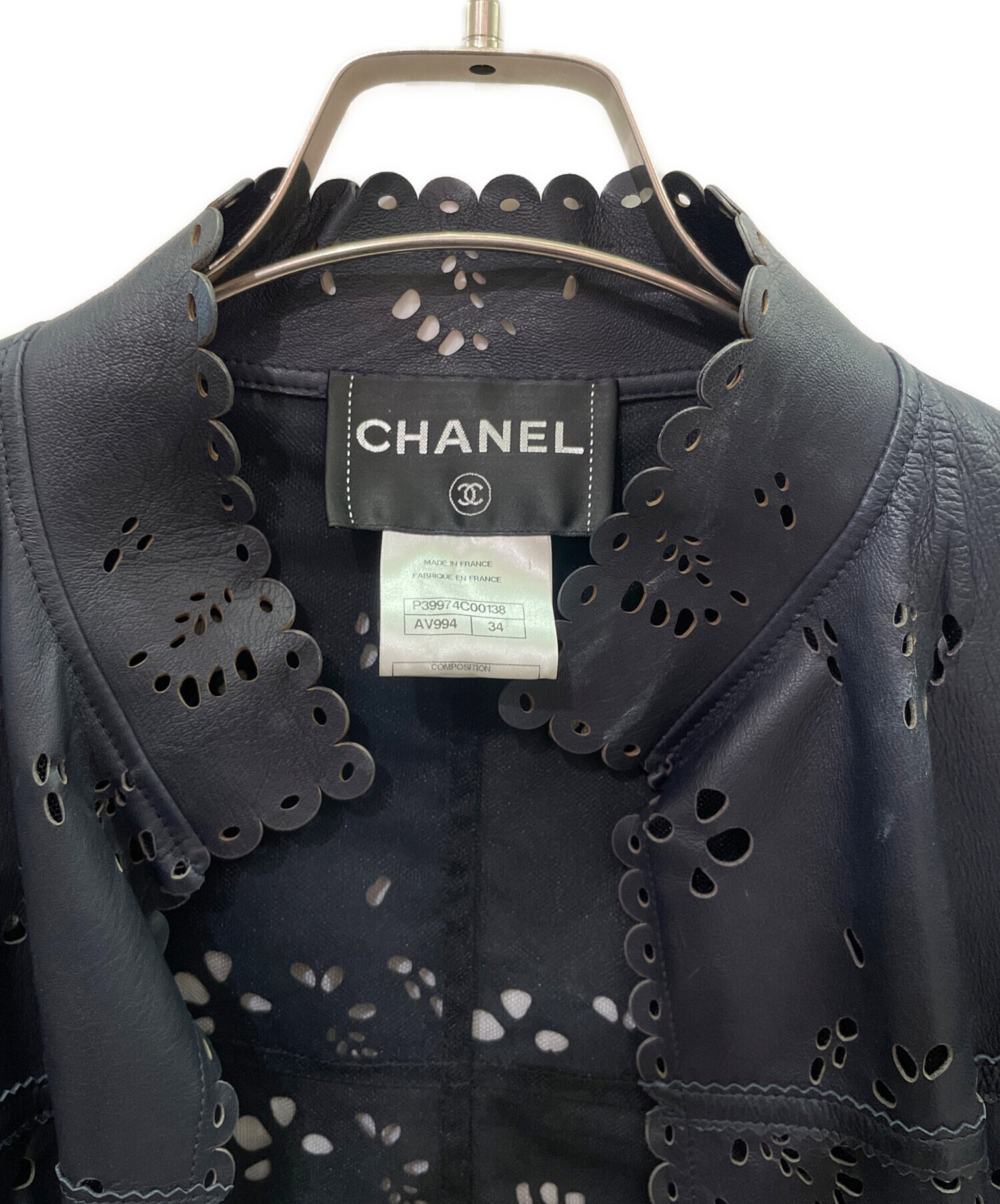 中古・古着通販】CHANEL (シャネル) カッティングレザージャケット