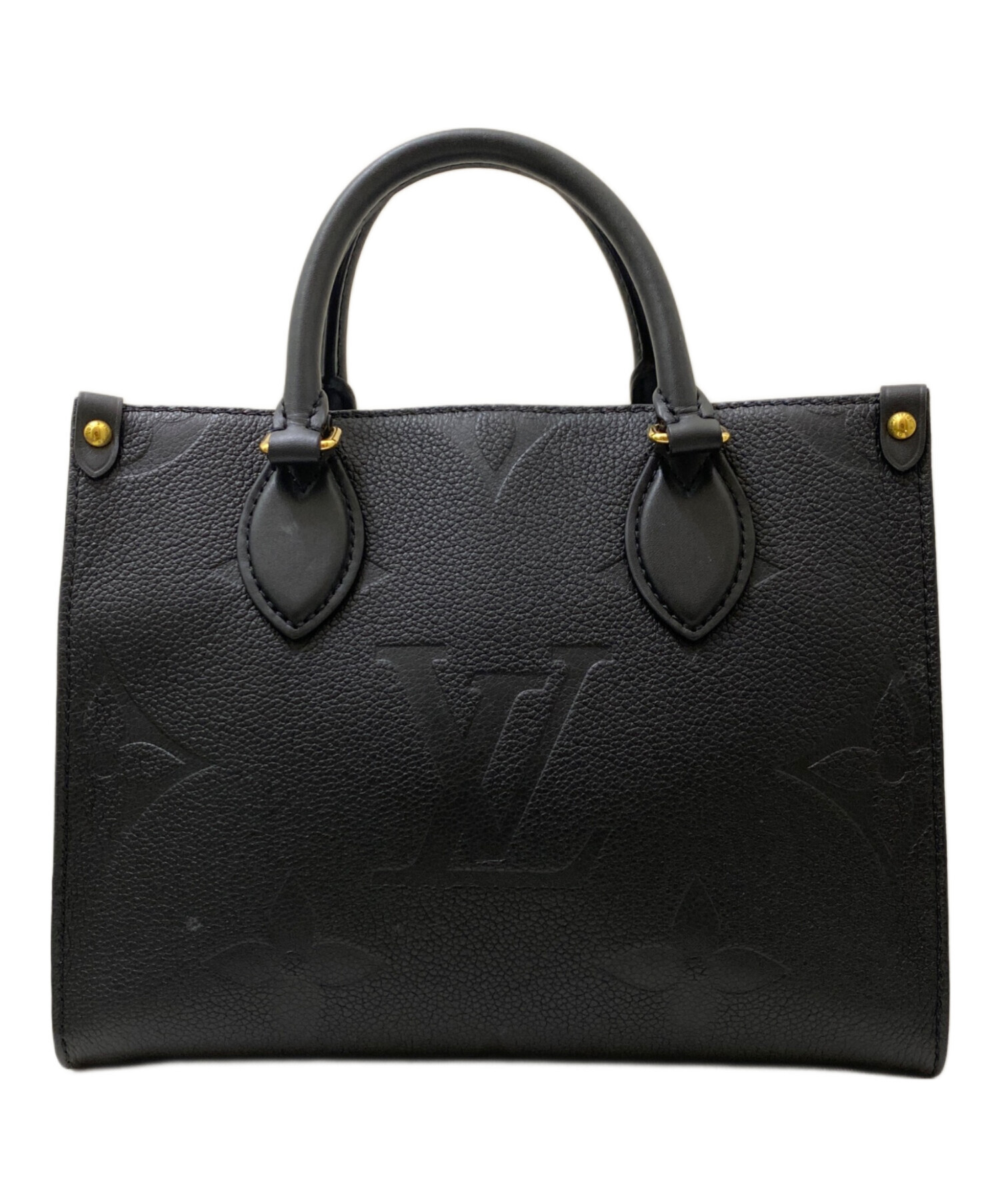 Louis Vuitton オンザゴー PM ブラック 中古・古着通販】LOUIS VUITTON (ルイ ヴィトン) オンザゴーPM