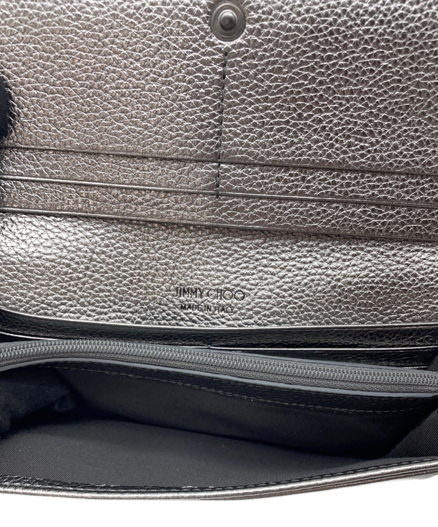 中古・古着通販】JIMMY CHOO (ジミーチュウ) 長財布 シルバー 