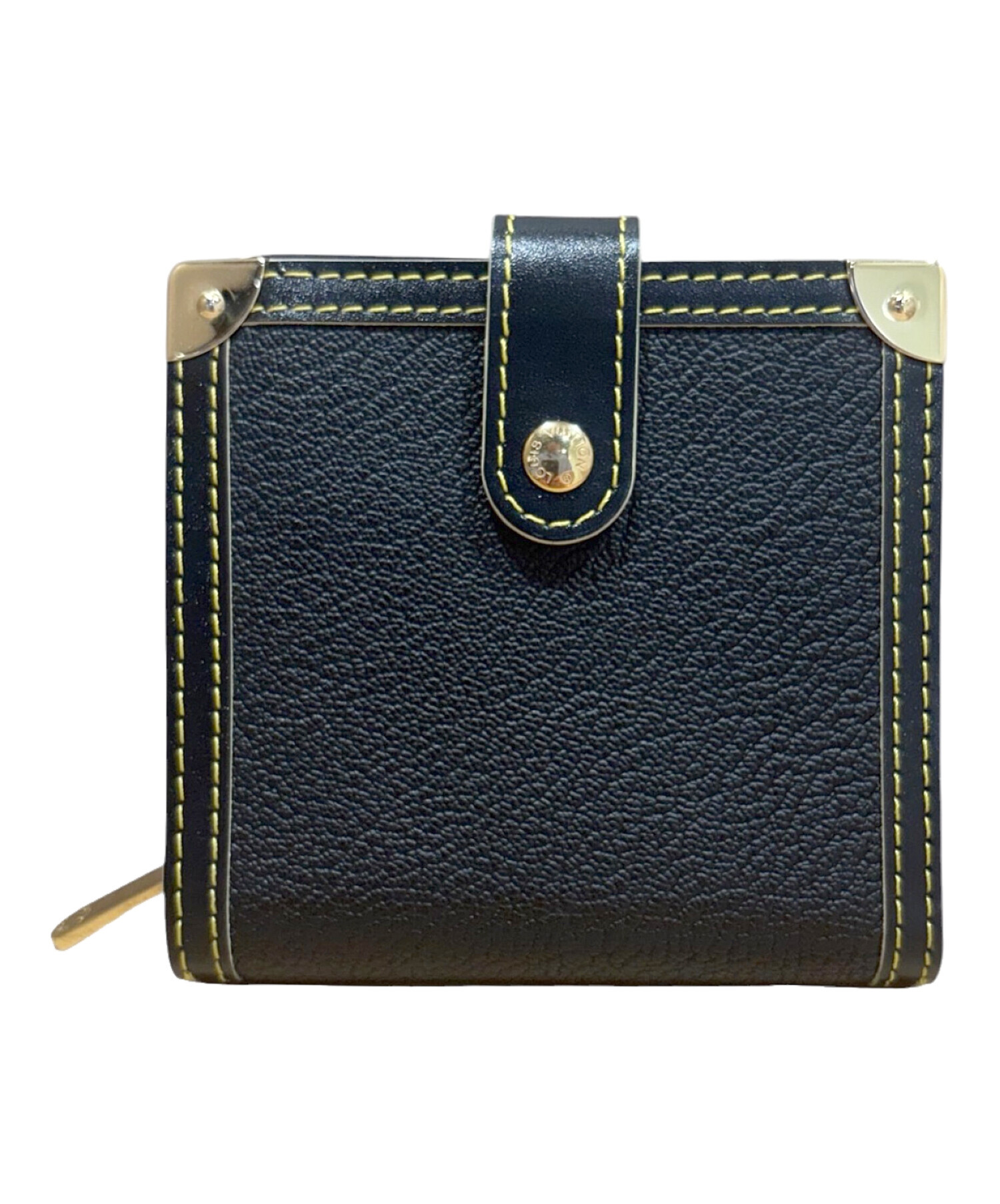 専用ルイヴィトン スハリ コンパクトジップ 二つ折り財布 ブラック M91828 LOUIS VUITTON（ルイ・ヴィトン） 新品同様 コンパクトジップ 二つ折り