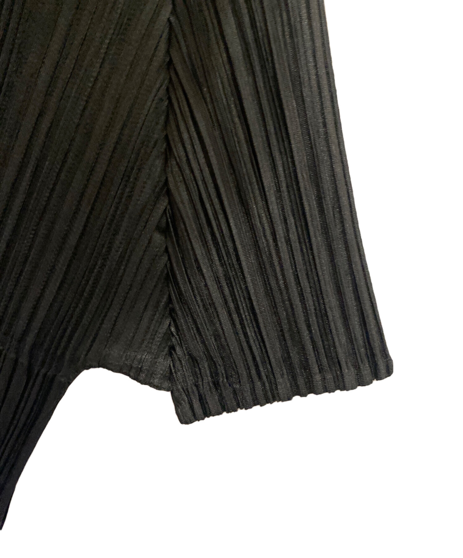 美品 PLEATS PLEASEプリーツ半袖トップス　ブラック 中古・古着通販】PLEATS PLEASE (プリーツプリーズ) プリーツ半袖